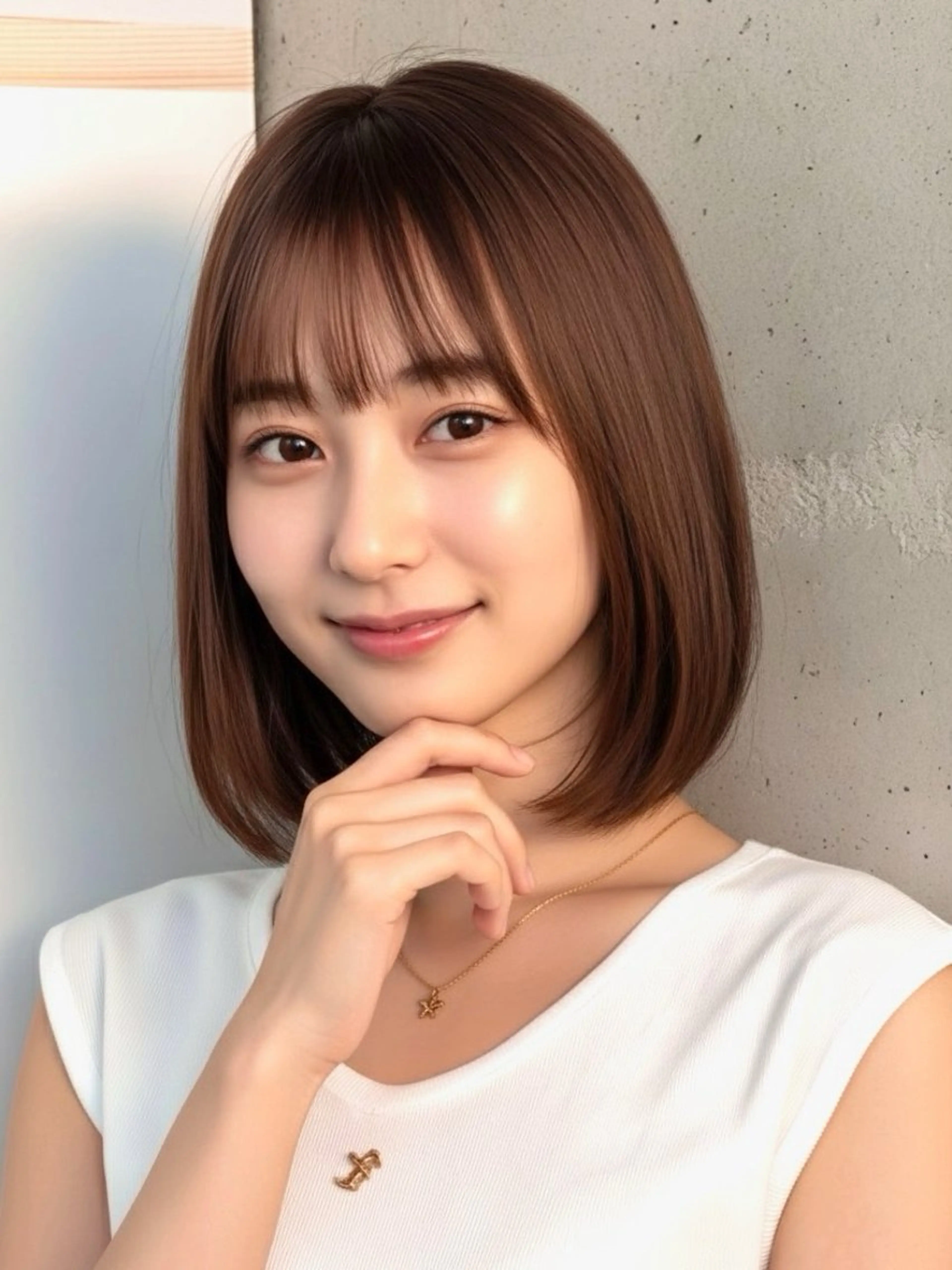 ミディアム ボブ 柔らか透明感カラー ☀️koshi☀️のヘアスタイル