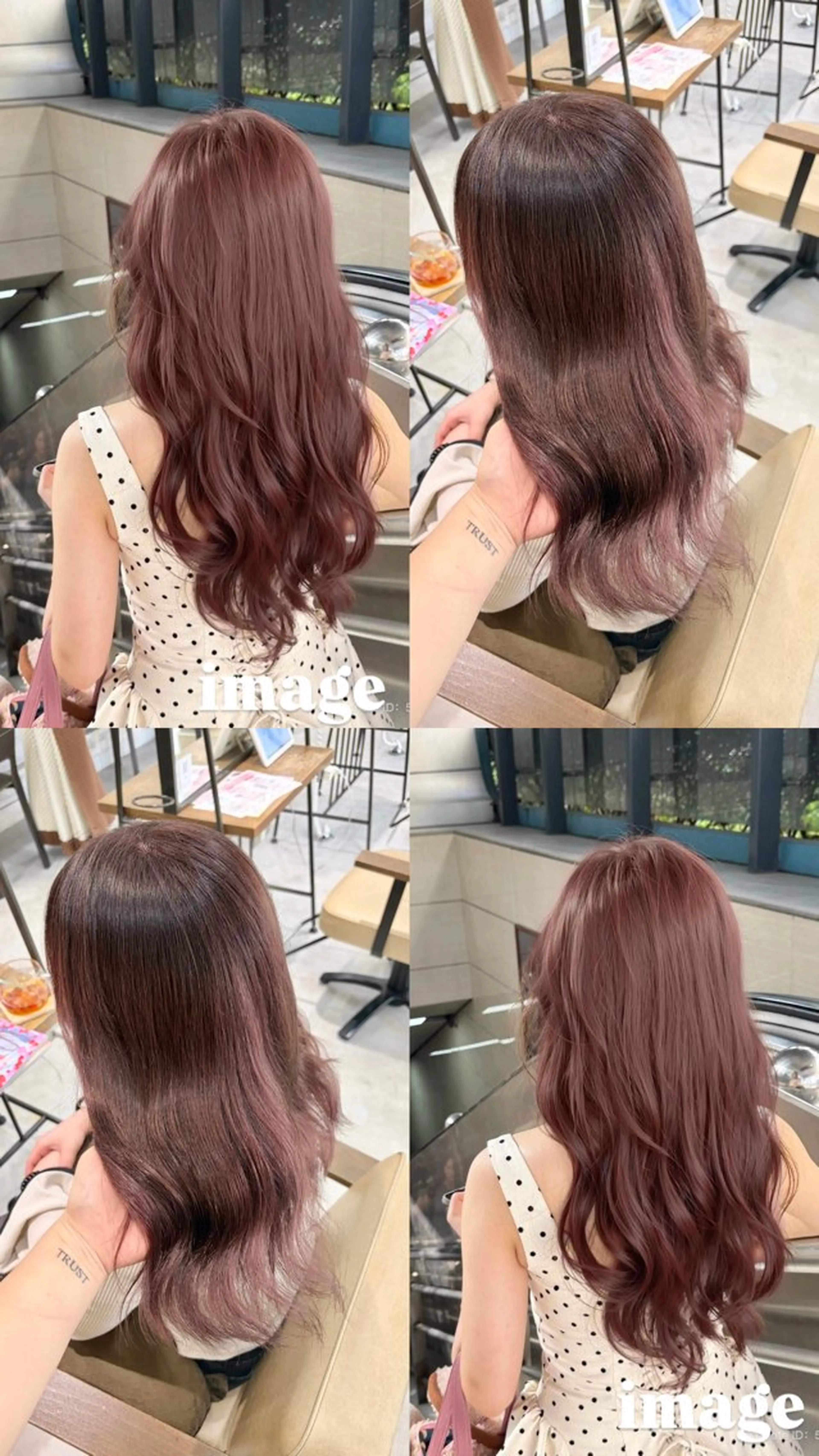 ロング カラー ピンクカラー ヘアカラー Ouka/Wカラー/ 大人艶カラーのヘアスタイル