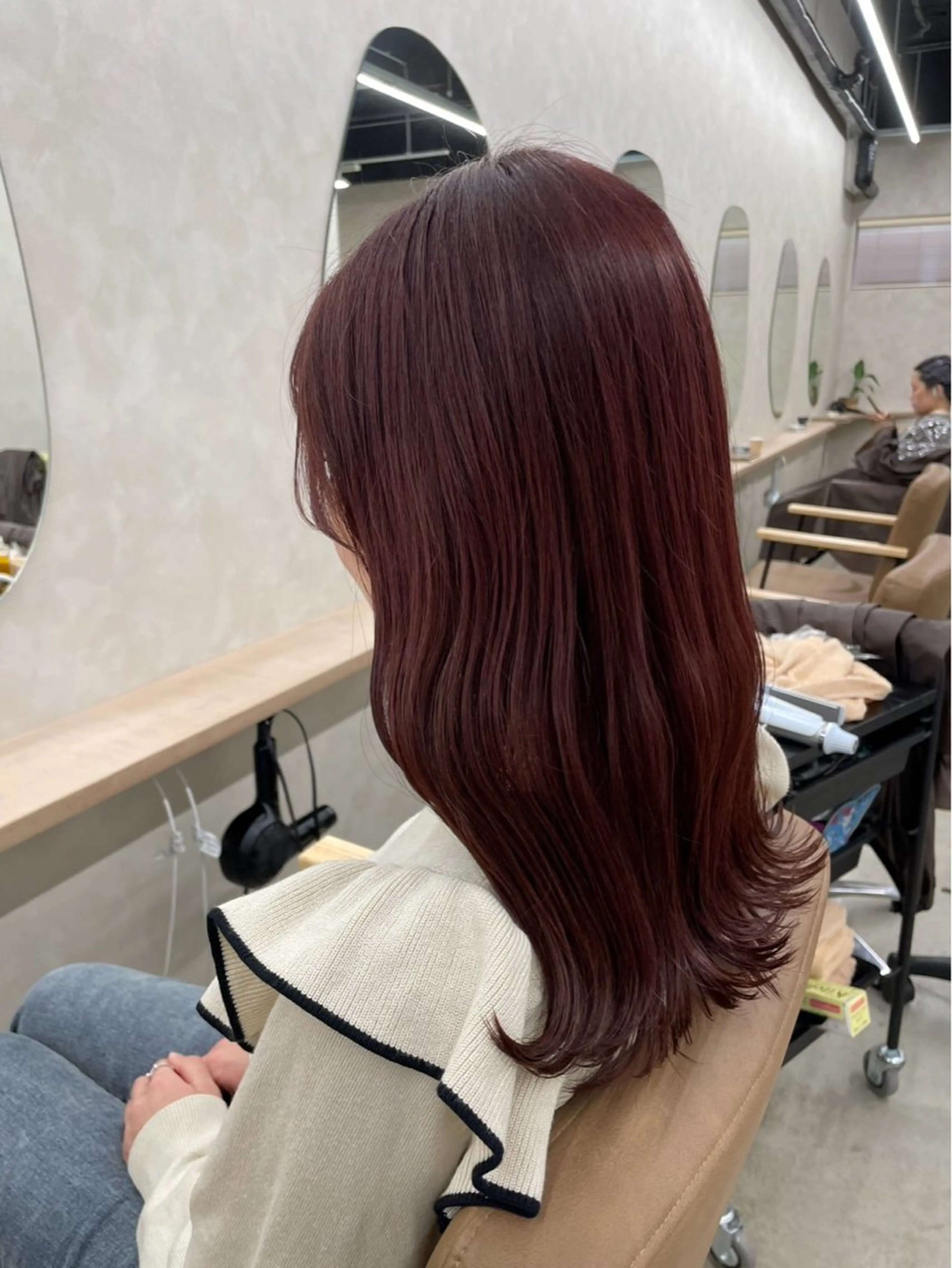 ロング カラー カシス レッドカラー miki-YUCCA -"モデル様募集中"のヘアスタイル