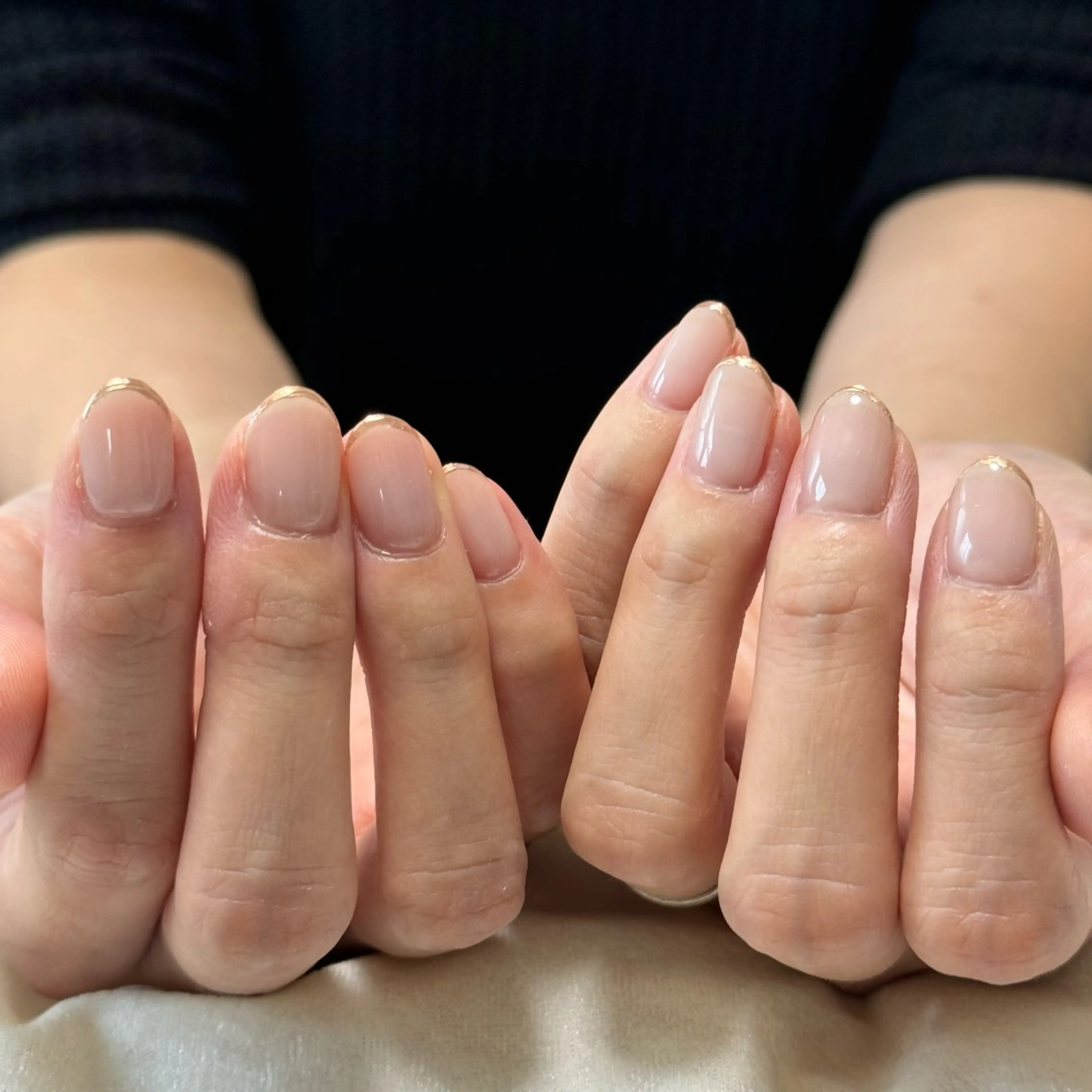 ネイル フレンチネイル ミラーネイル Hana_ Rieのネイルデザイン