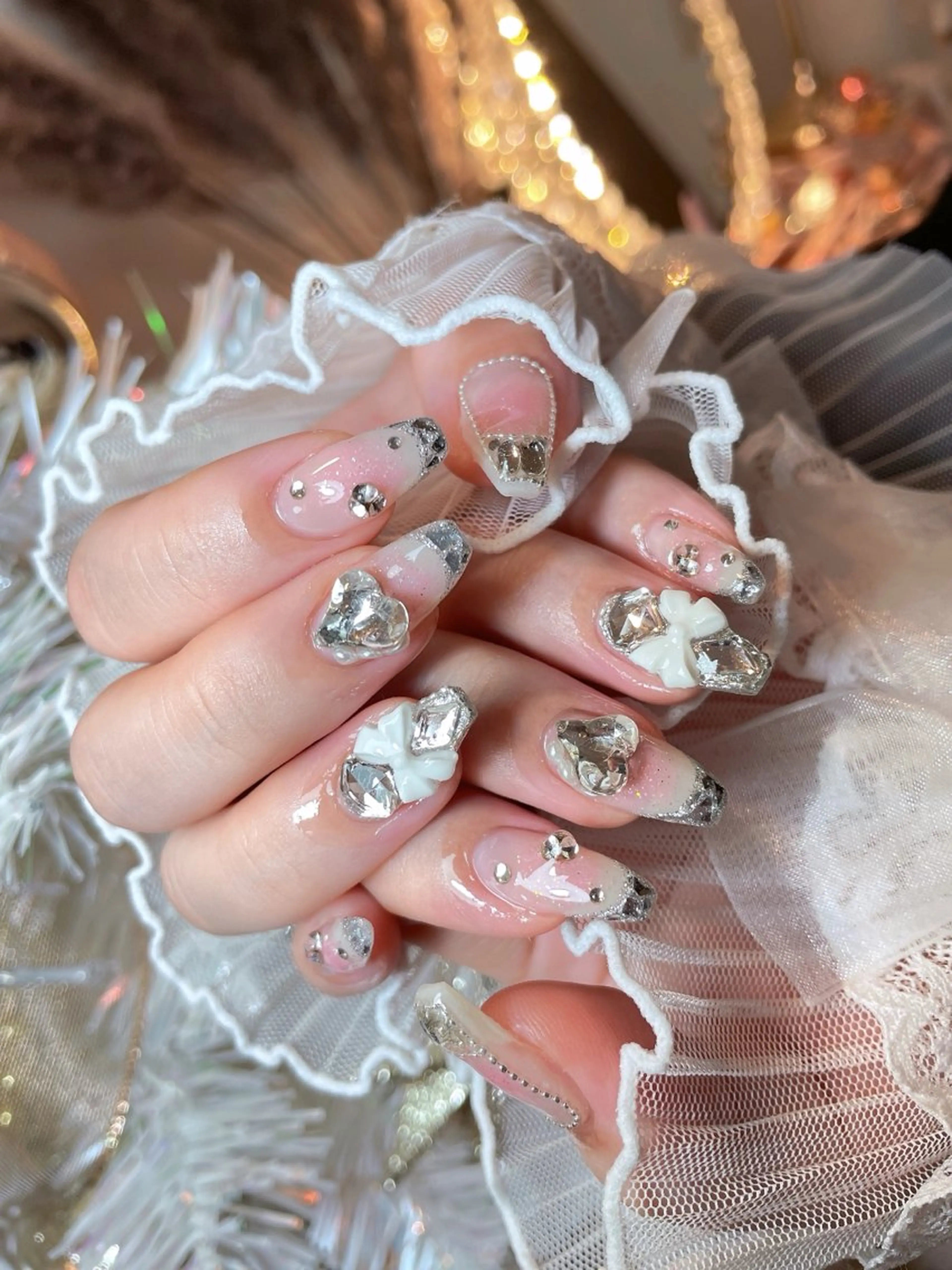 ネイル 23時まで❤︎韓国、 ワンホンネイルのネイルデザイン