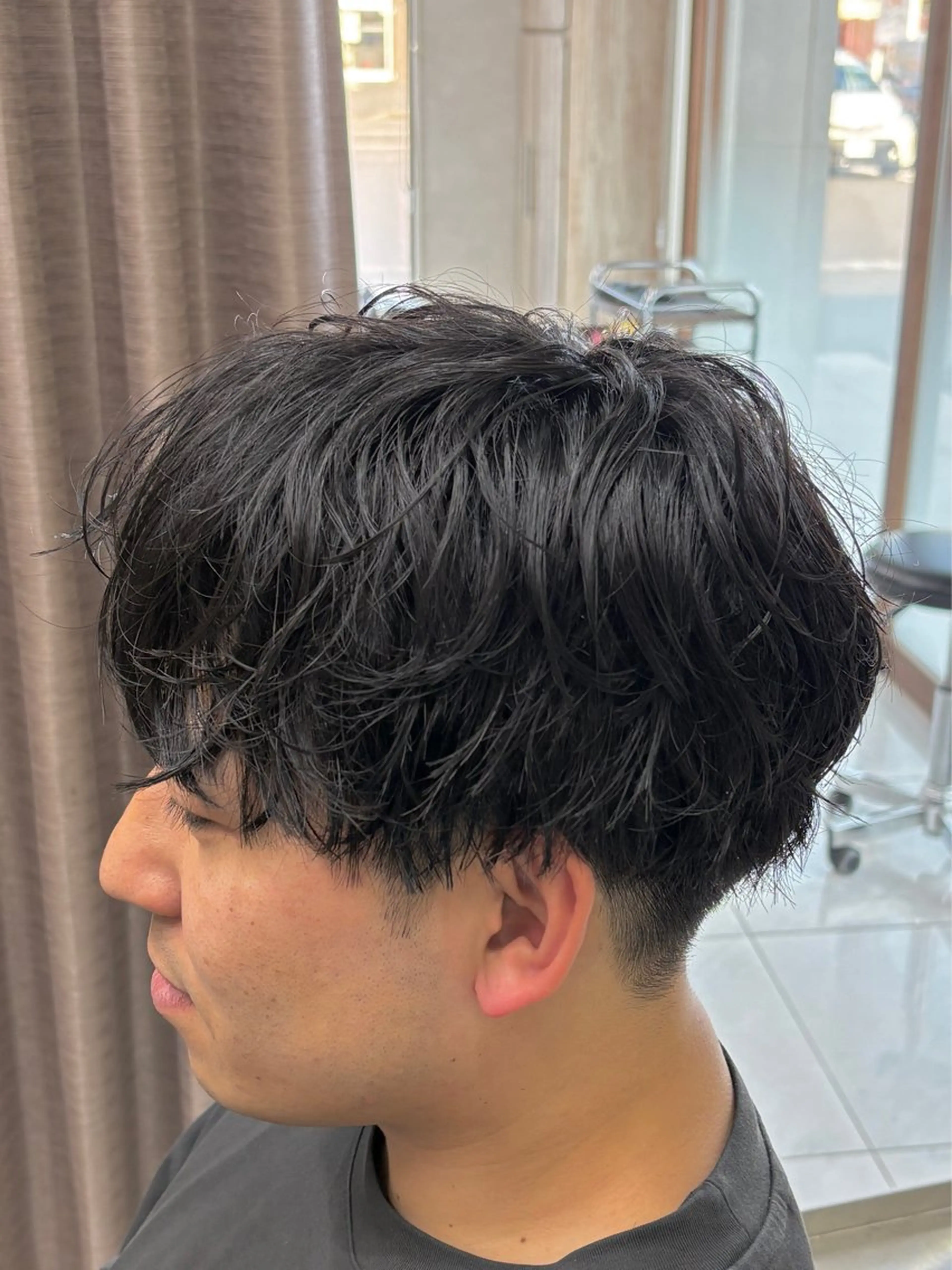 ショート パーマ メンズ カット パーマ GRANDEUR ryuのヘアスタイル
