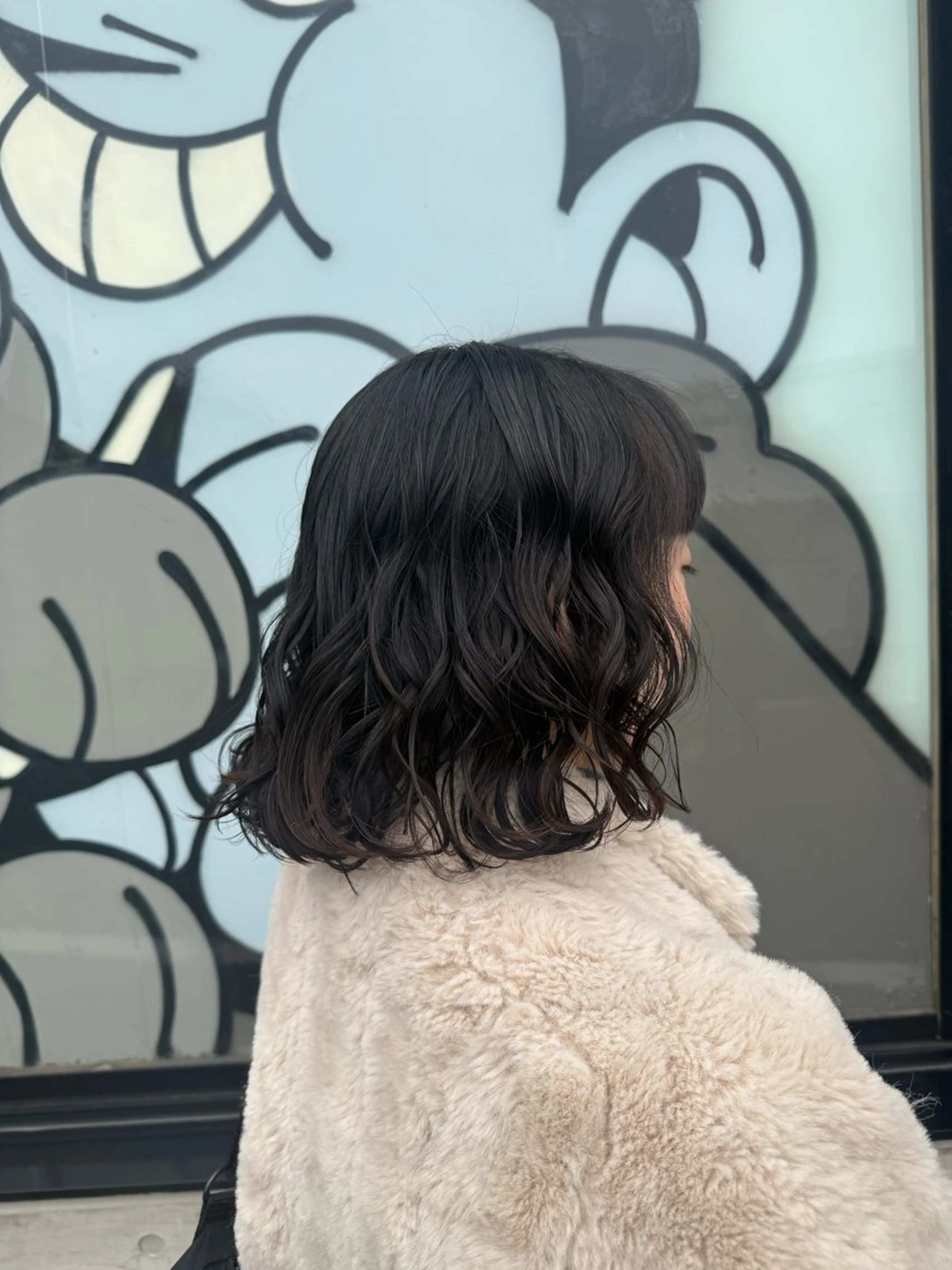 ミディアム カット パーマ トリートメント デジタルパーマ/ ウェーブパーマ/神野のヘアスタイル