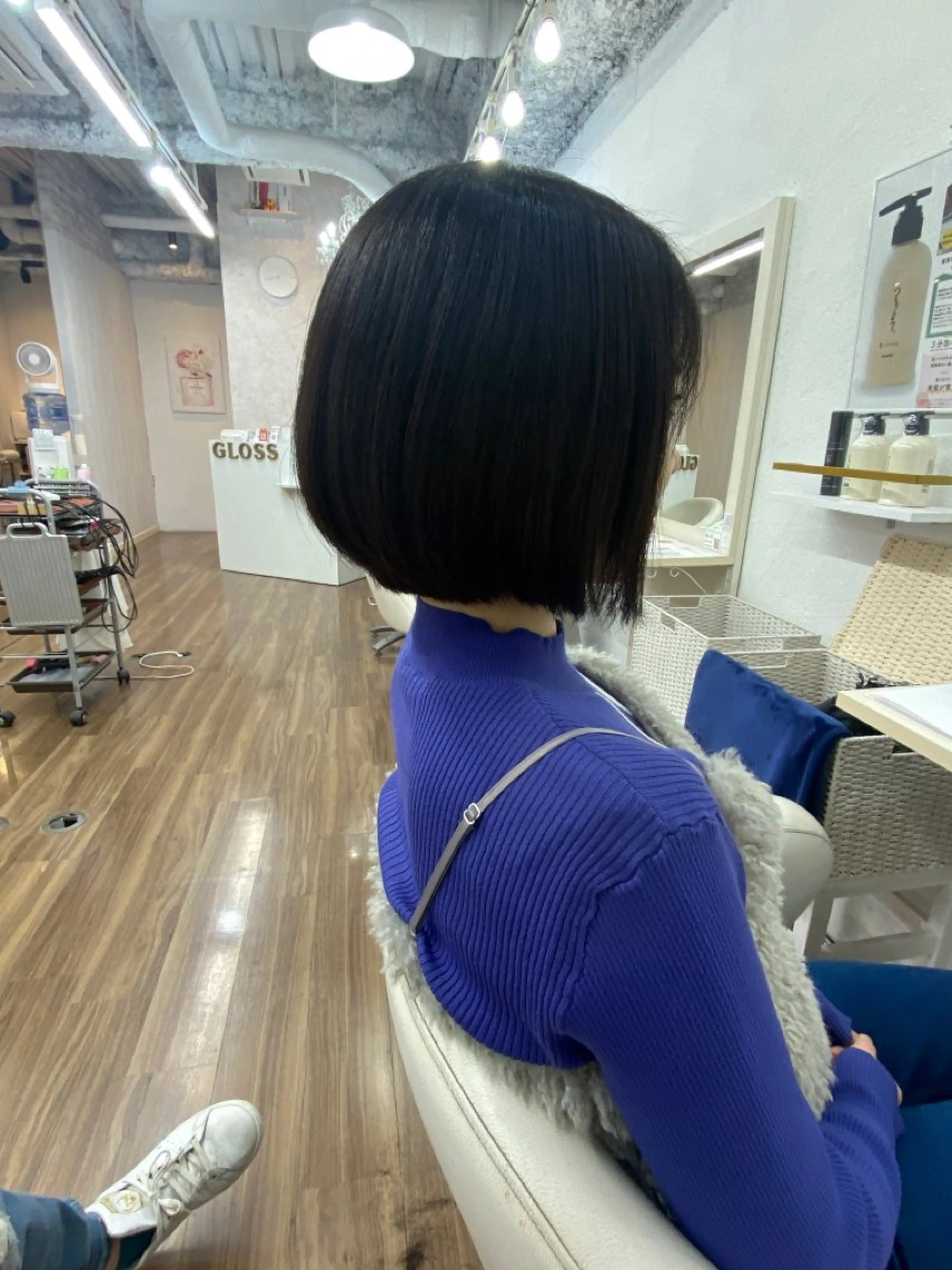 ショート カラー ショートボブ ボブ ショートヘア ヘアカラー GLOSS 心斎橋 山上のヘアスタイル