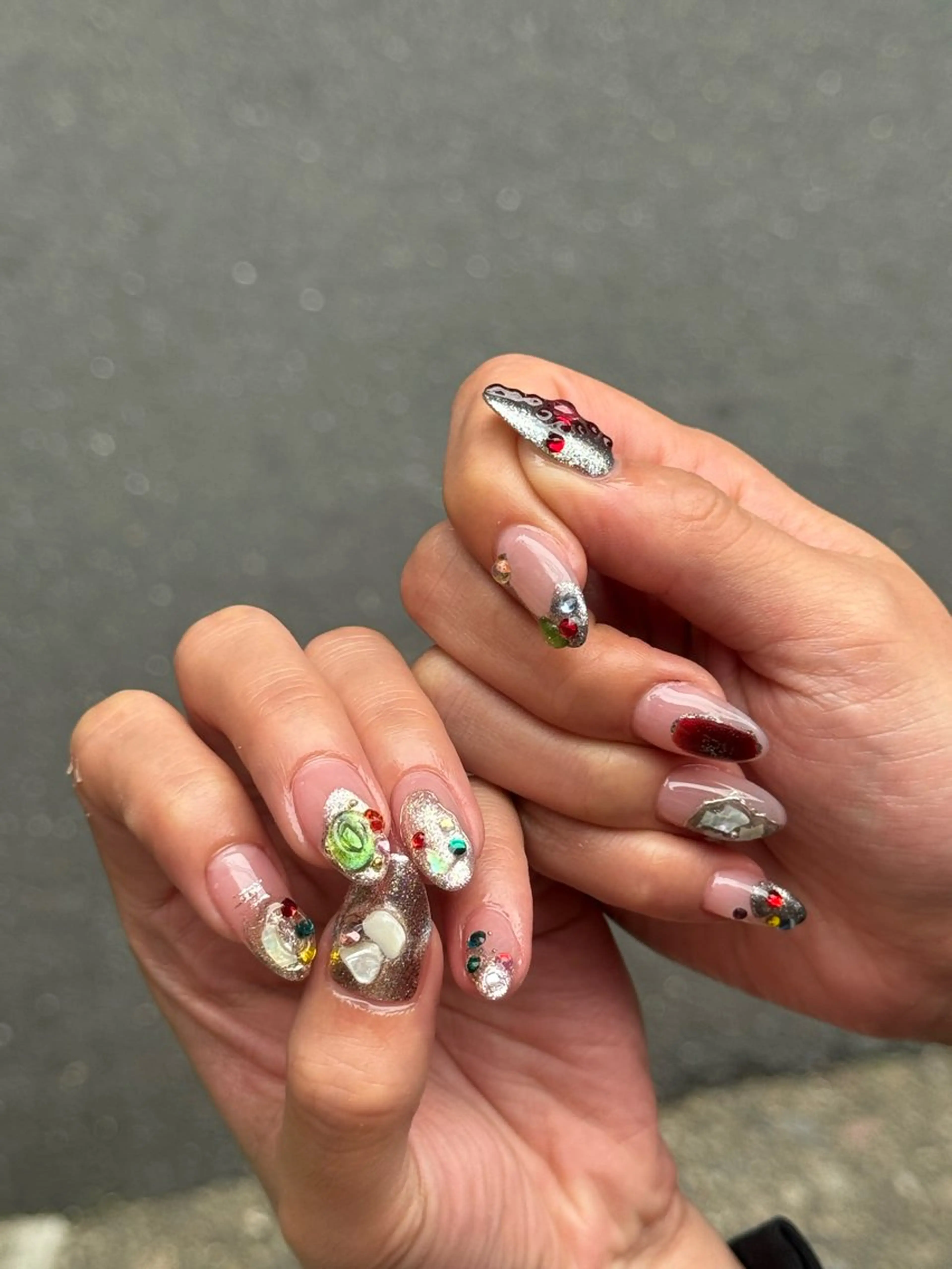 ネイル アートネイル チークネイル フレンチネイル ガラスフレンチ マグネットネイル ハンドネイル 🎀🎀YooLi Nail Salonのネイルデザイン
