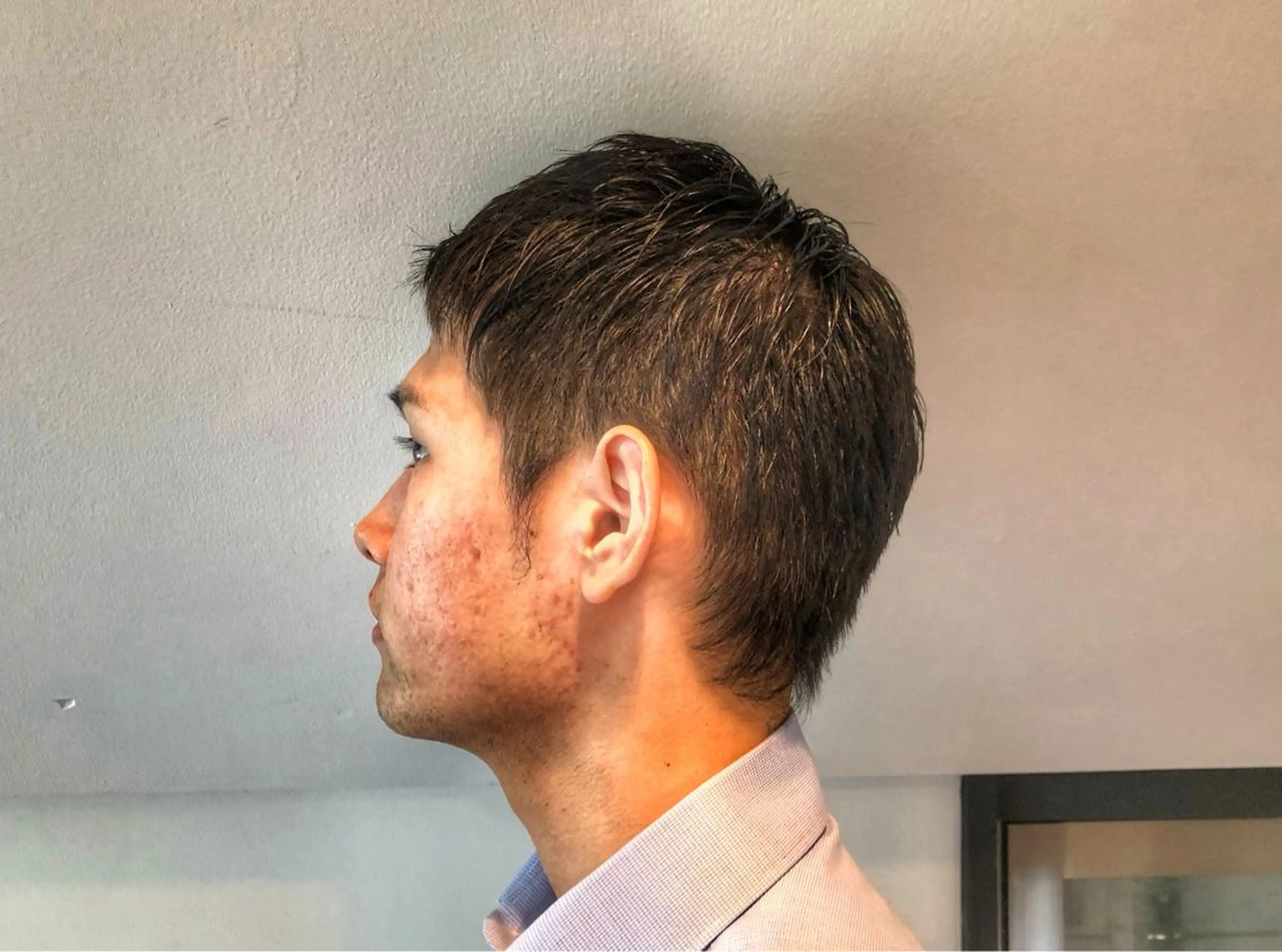 ショート カラー パーマ メンズ 美髪矯正 Rioのヘアスタイル