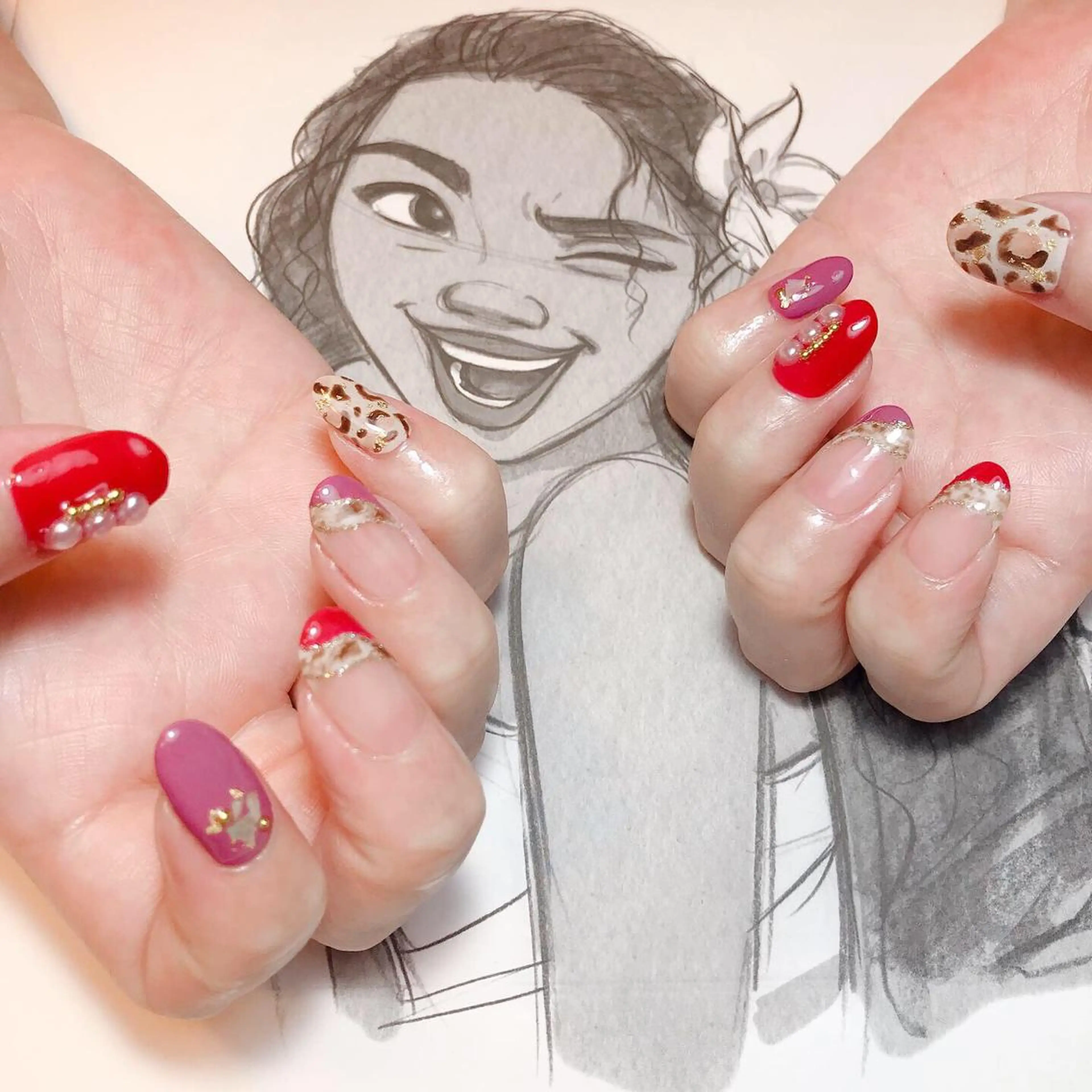 ネイル フレンチネイル 斜めフレンチ owlnail /持込みデザイン専門のネイルデザイン