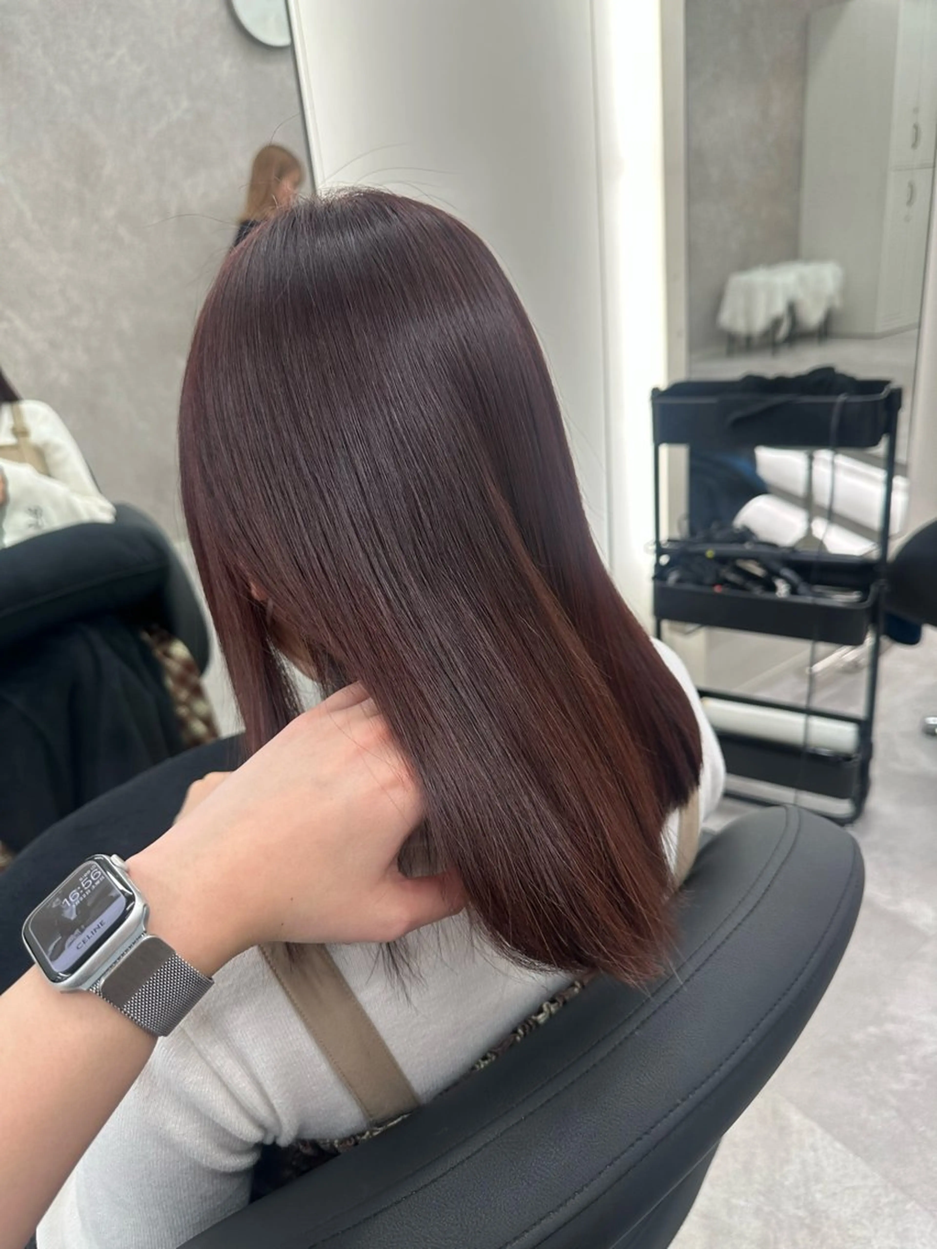 ミディアム 髪質改善 縮毛矯正 縮毛矯正/艶カラー /髪質改善/なんばのヘアスタイル