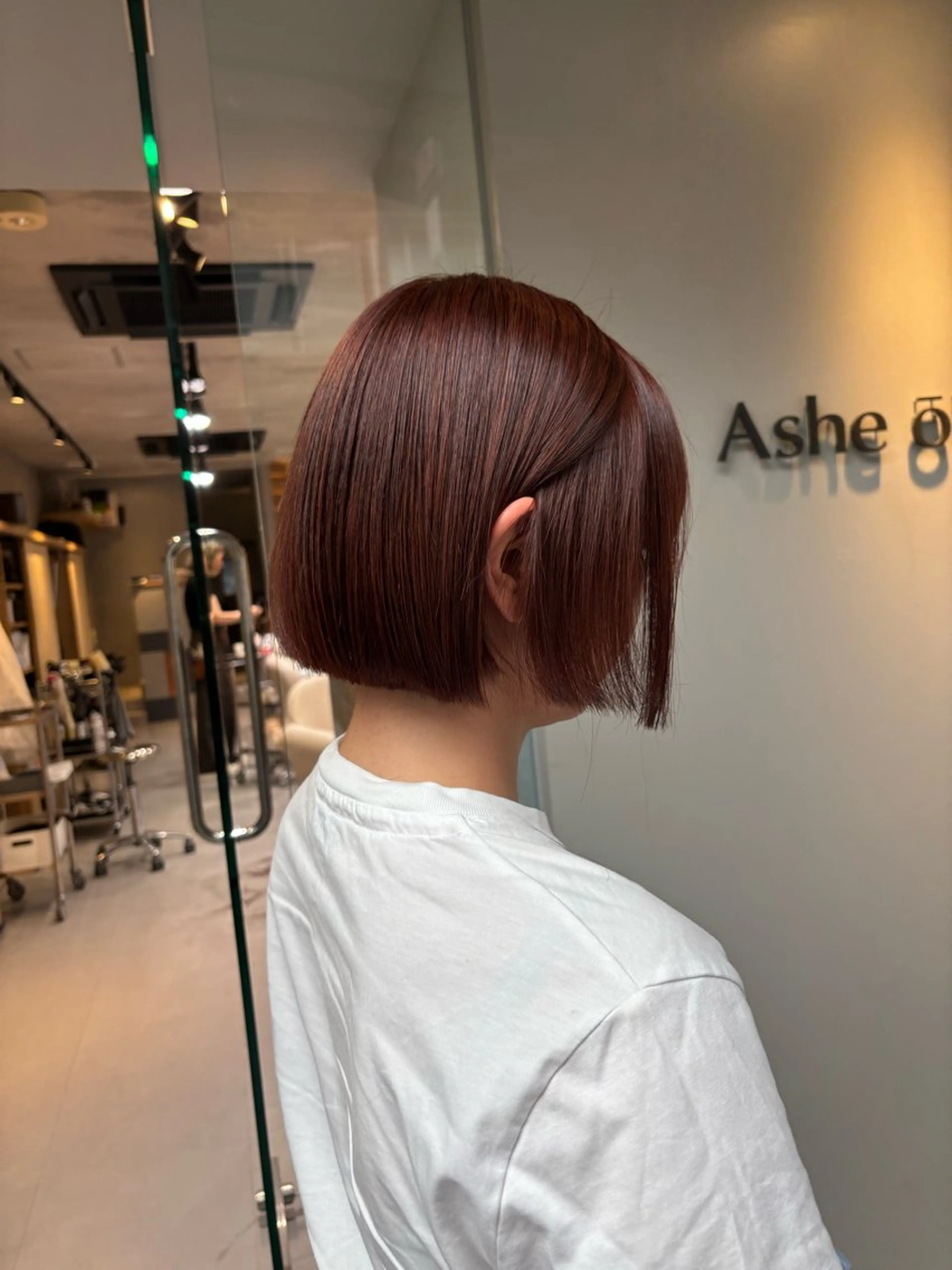 ミディアム ボブ Ashe　oleng所属・オモヤ ウタノのヘアスタイル