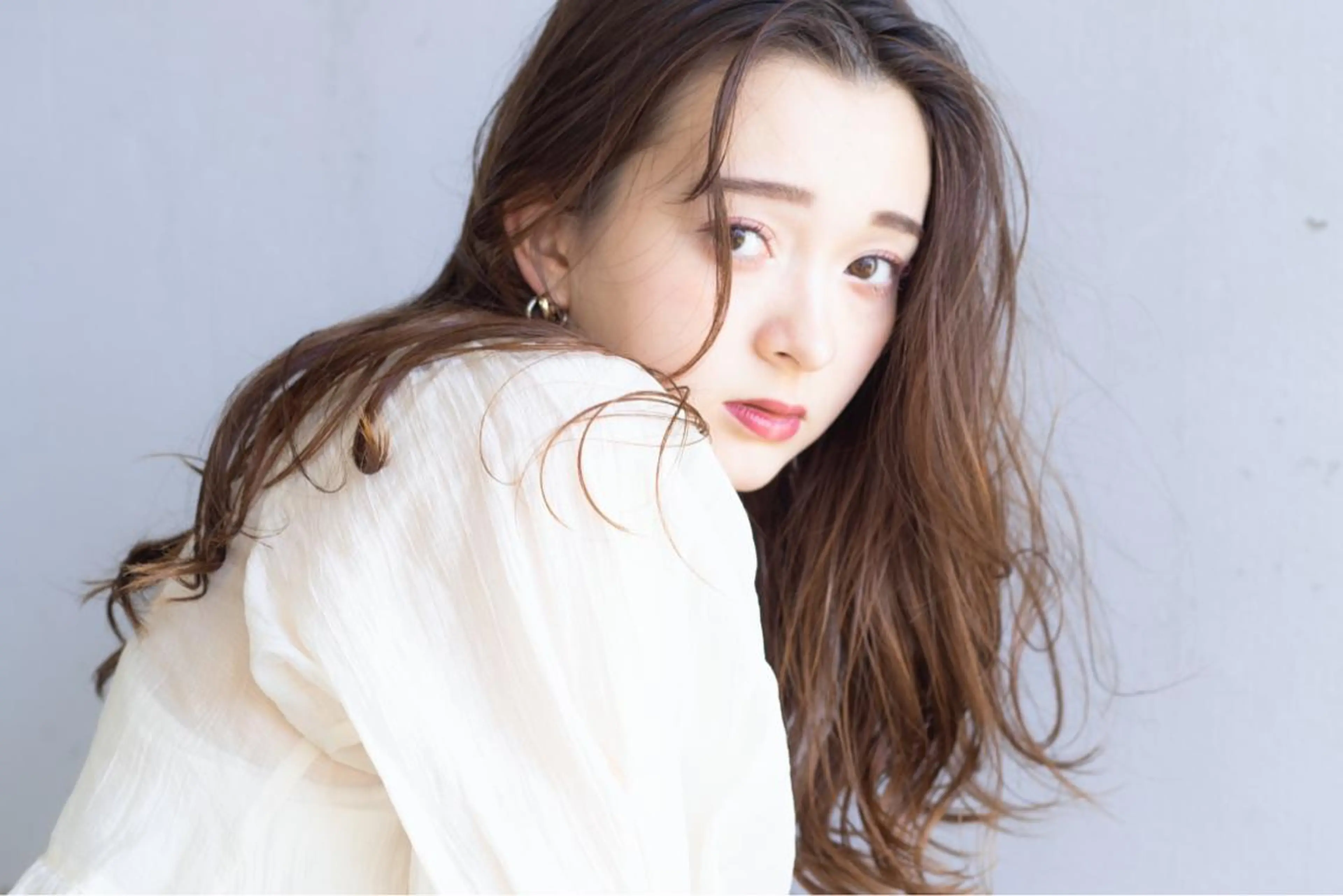 ロング カラー 水島 悠香子のヘアスタイル