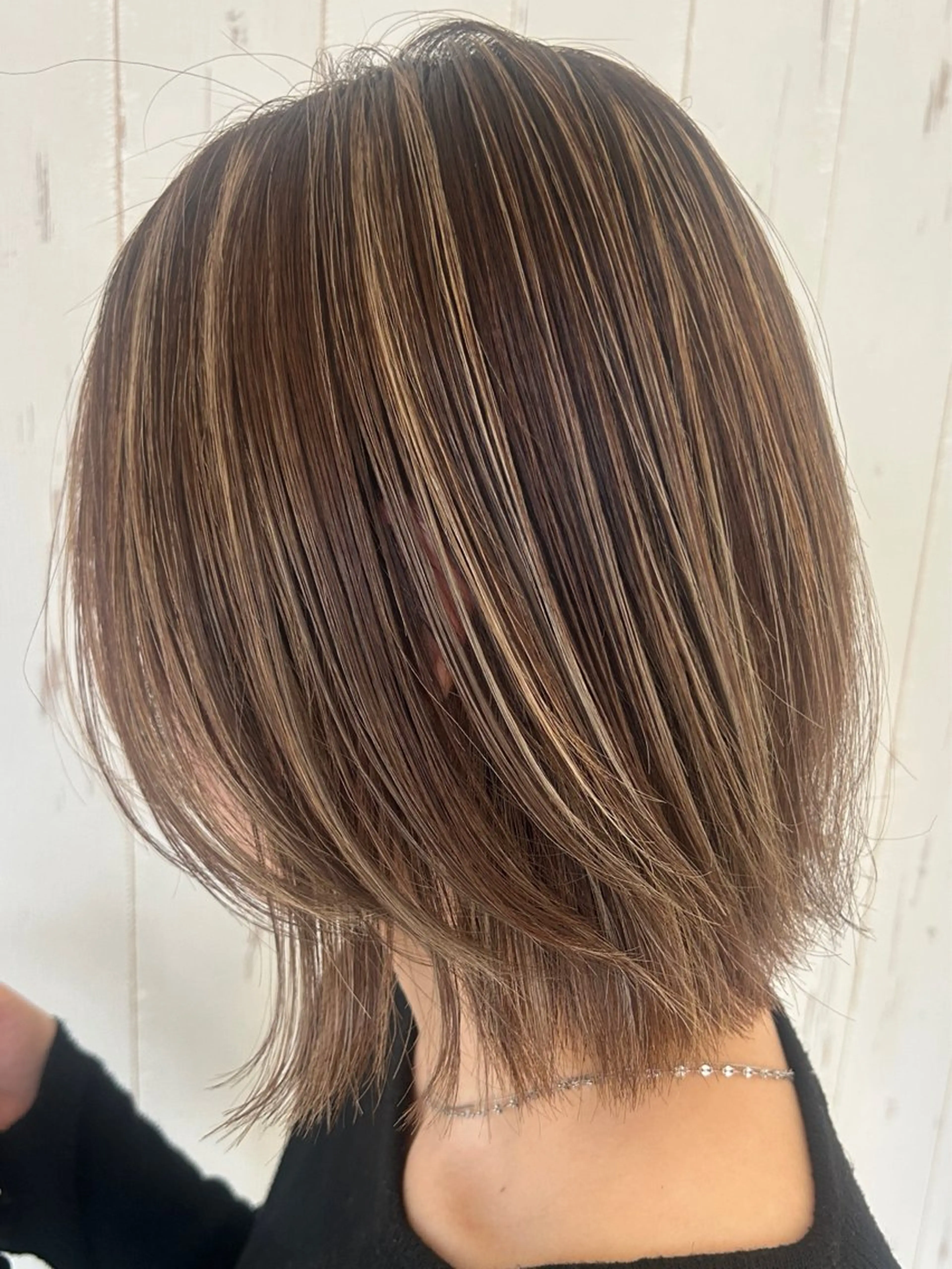 ミディアム ボブ ハイライト 髪質改善/ハイライト 小林秀樹のヘアスタイル