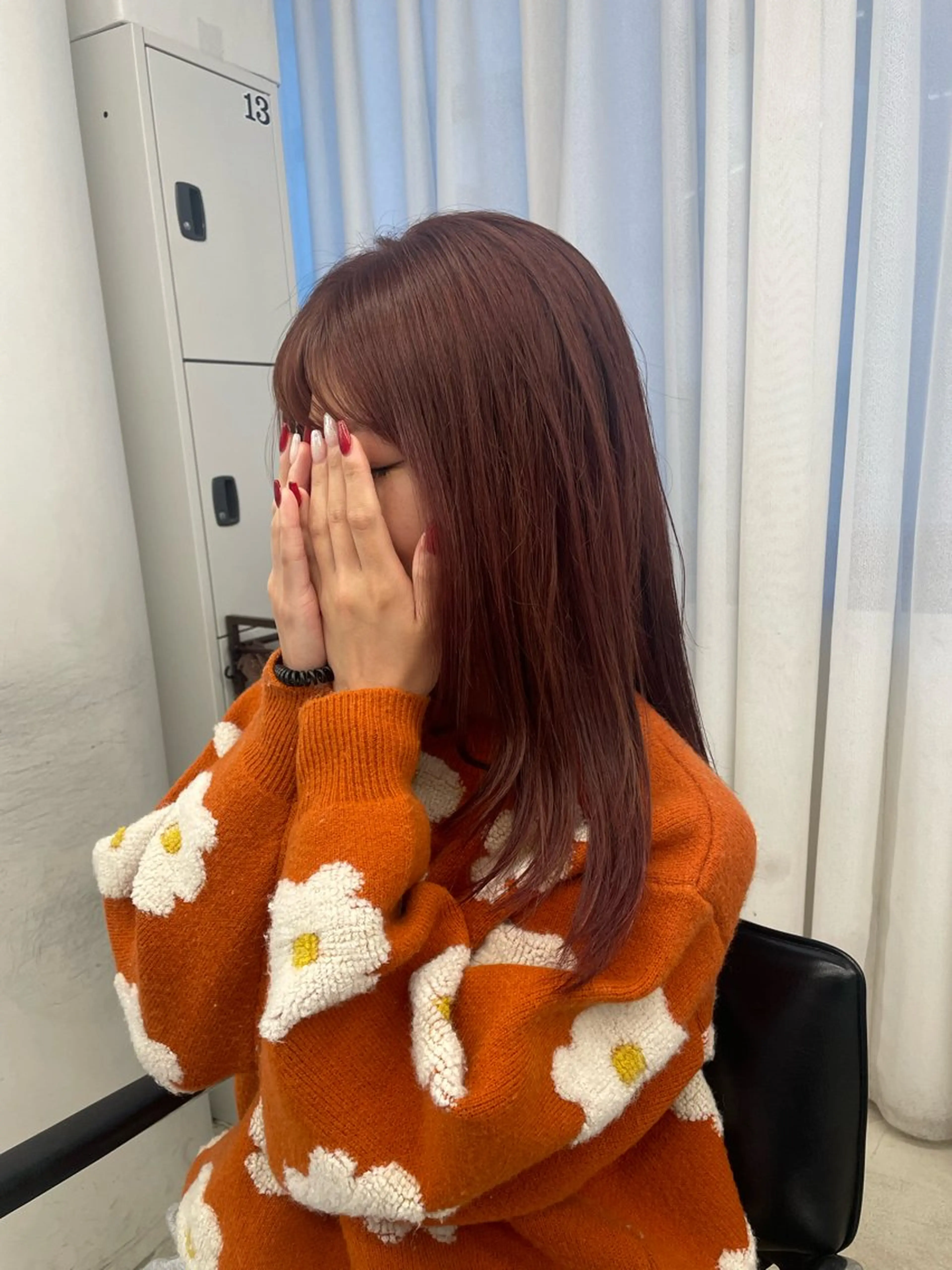 セミロング レイヤーカット acoron.池袋所属・モデル様募集中/ 赤髪人気/Renaのヘアスタイル