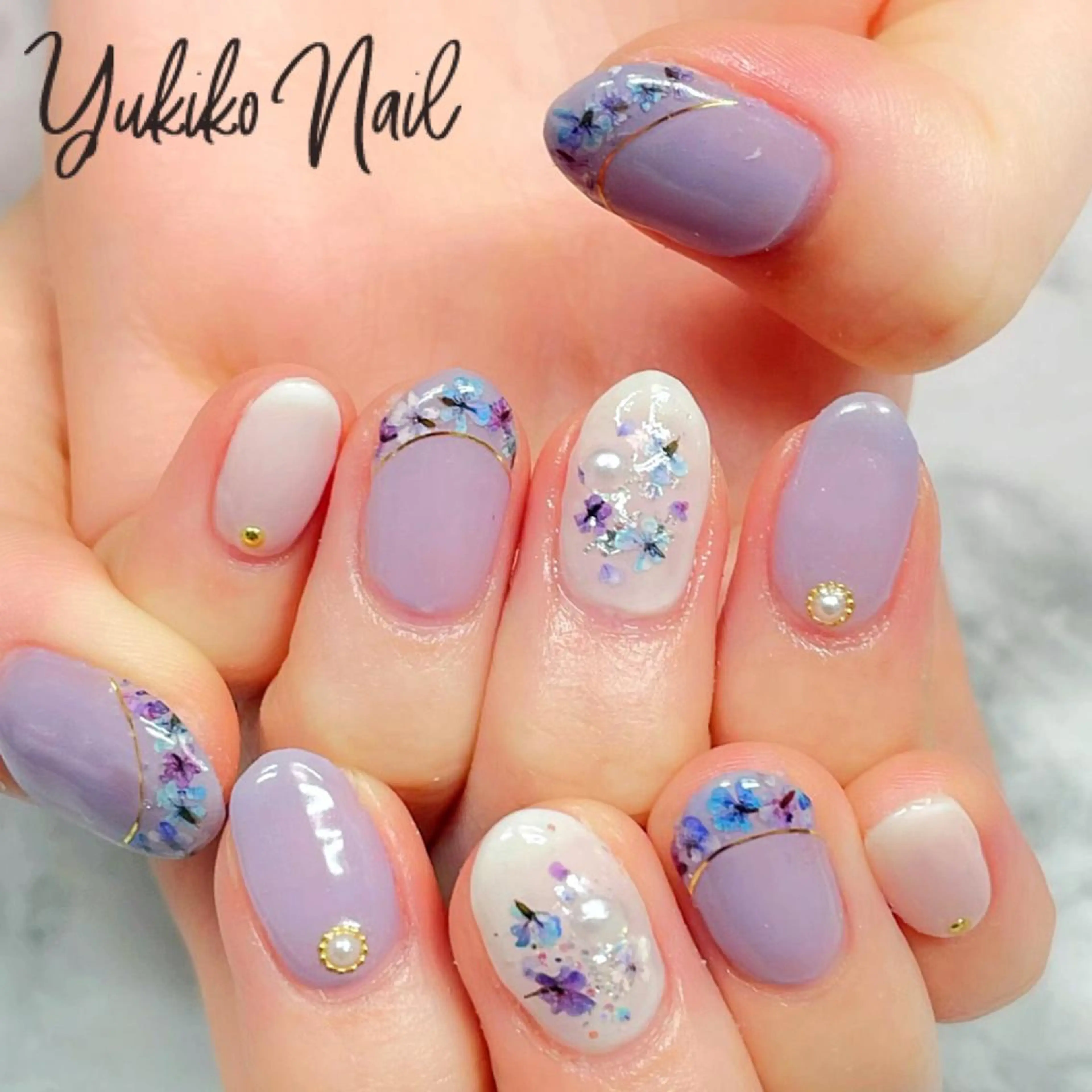 ネイル フレンチネイル 春ネイル ハンドネイル ユキコ ネイルのネイルデザイン