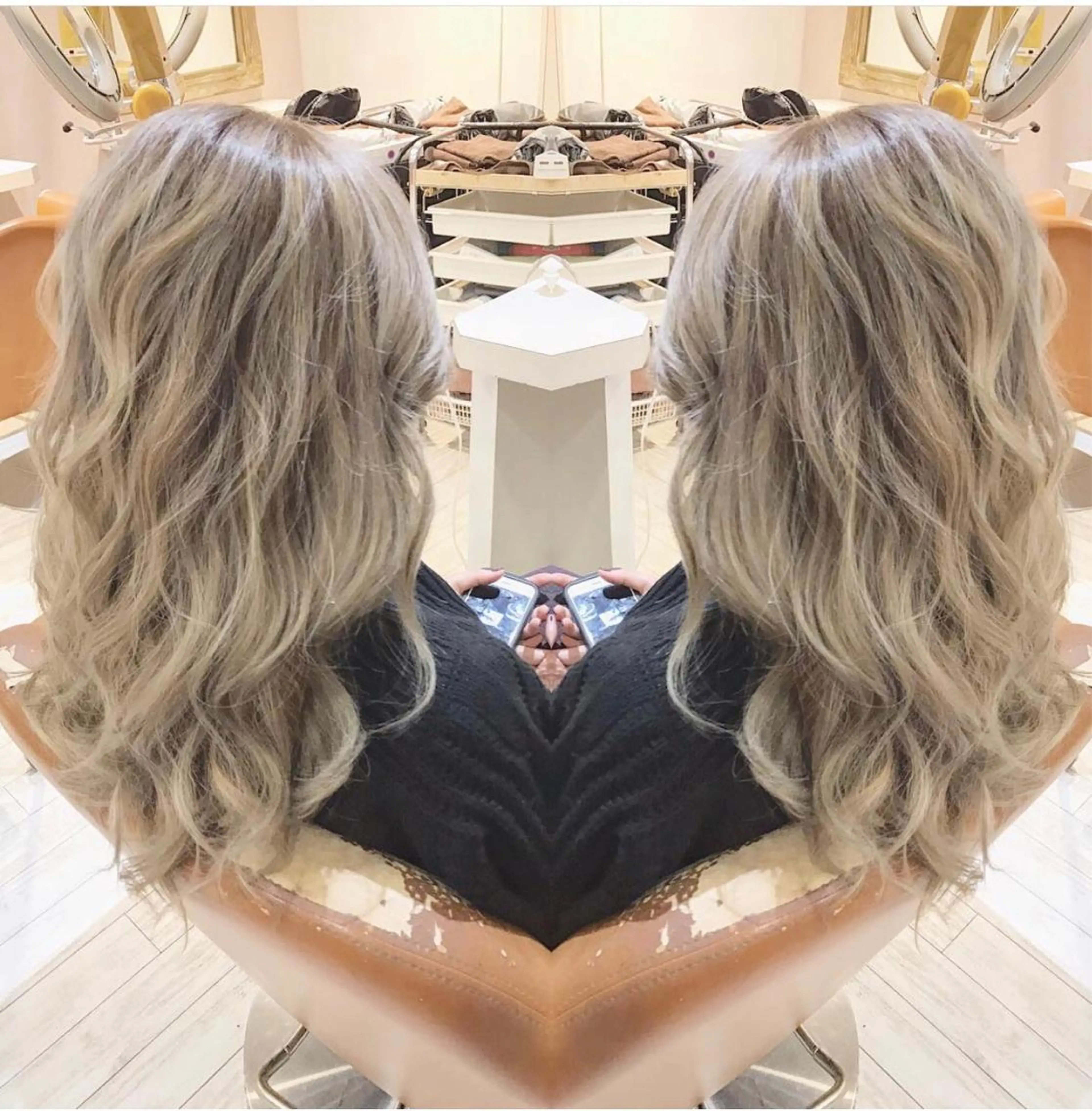 ロング カラー rollen所属・美魔女 美容師NAOのヘアスタイル