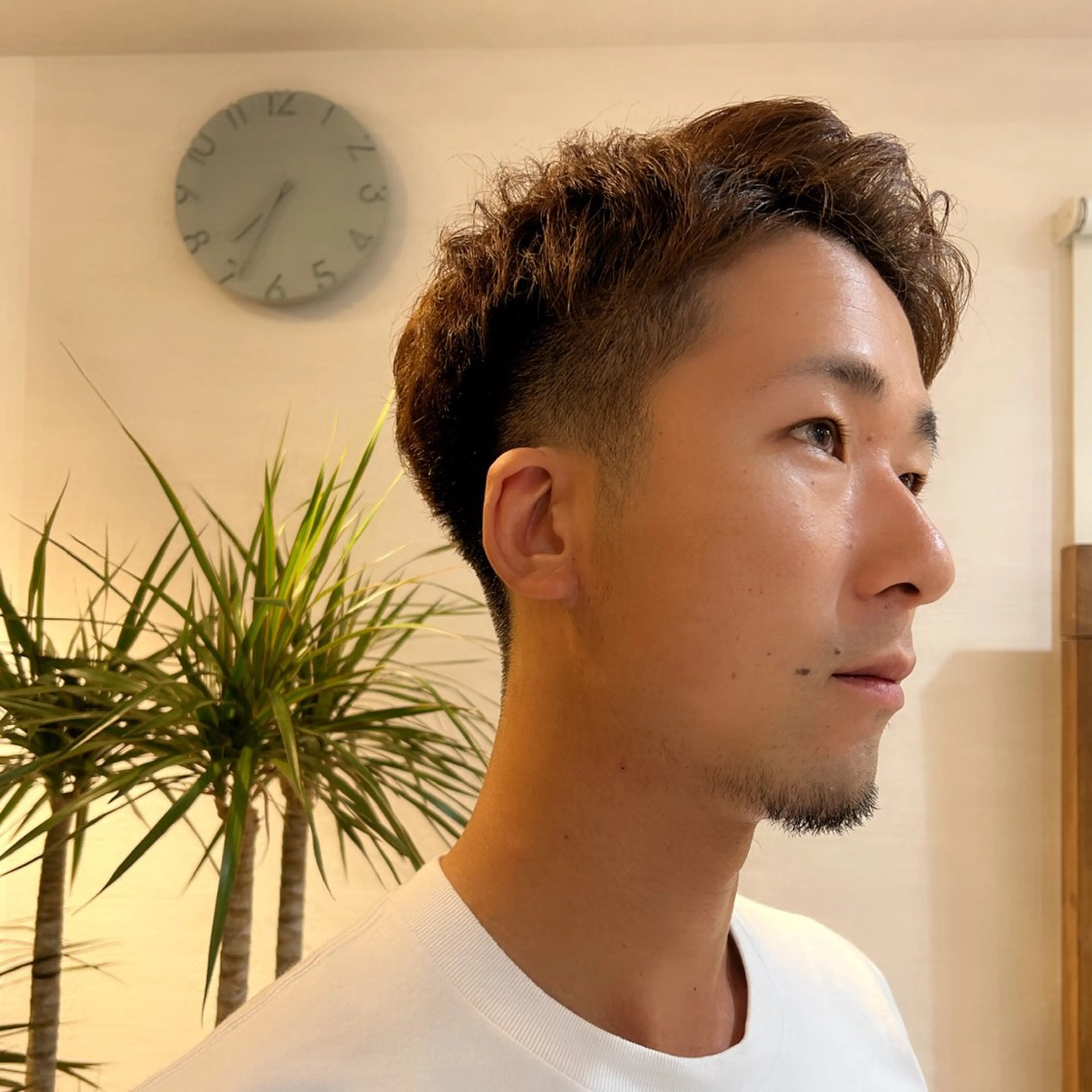 メンズ アップバング ツーブロック 刈り上げ hair salon  N所属・透明感カラー/艶髪 🌷ちばなお🌷のヘアスタイル