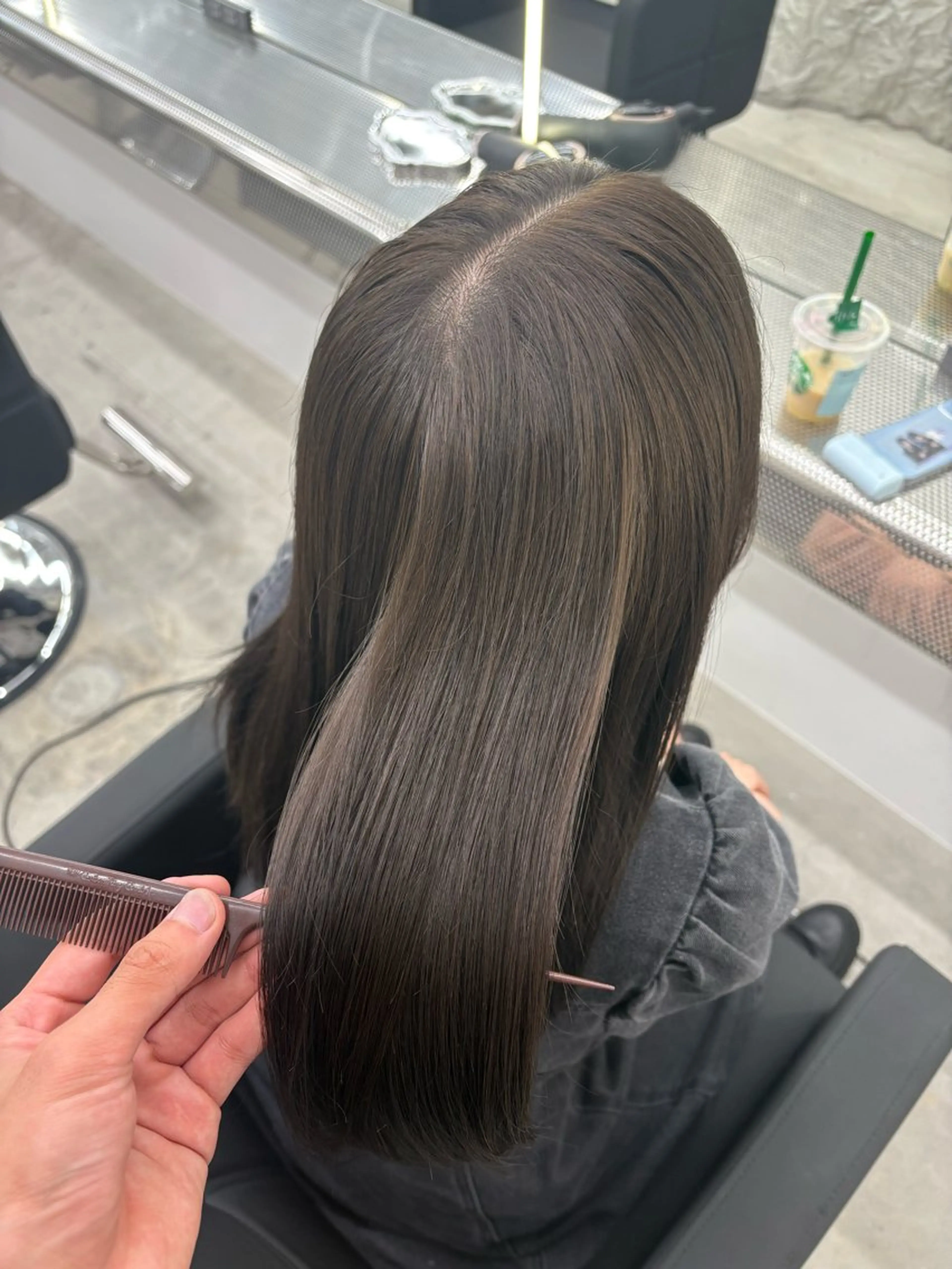 【カラーエステ：サラサラつやつやの最高の髪へ✨】ワンカラー‼️の写真