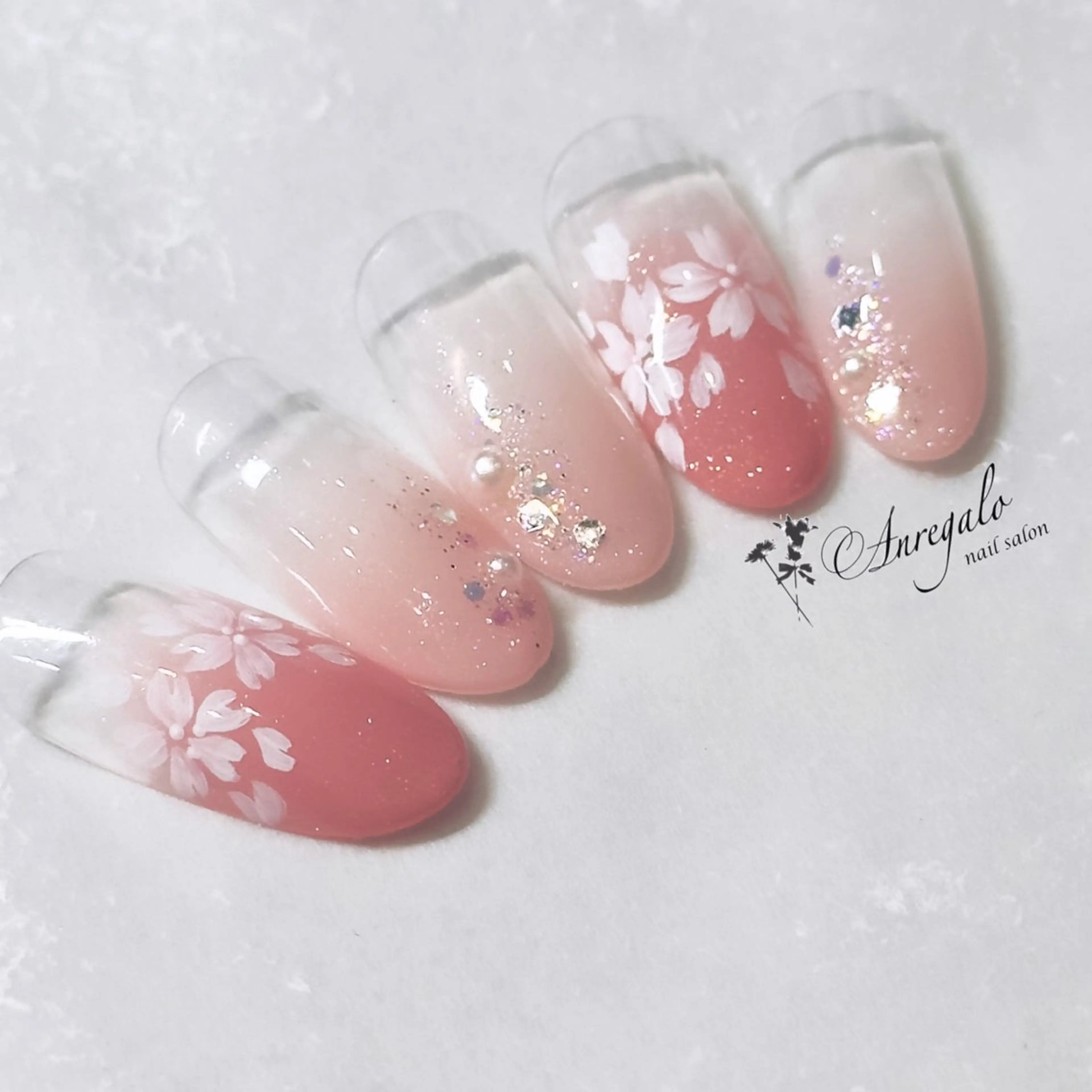 ネイル 桜ネイル nail salon Anregalo《アンレガロ》所属・橋本 麻未のネイルデザイン