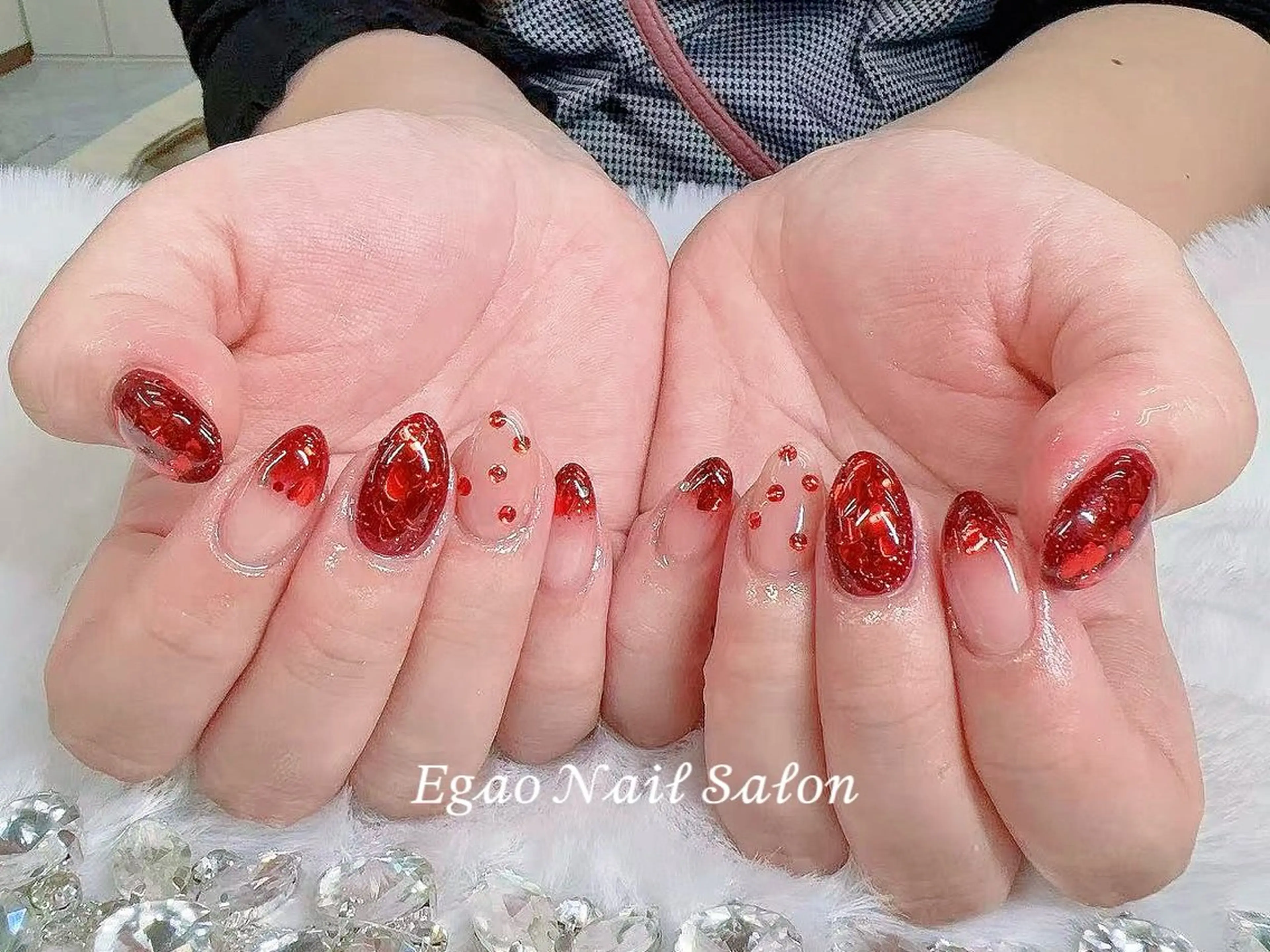 ネイル アートネイル フットネイル フレンチネイル ジェルネイル 持ち込み ハンドネイル Egao Nail Salonのネイルデザイン