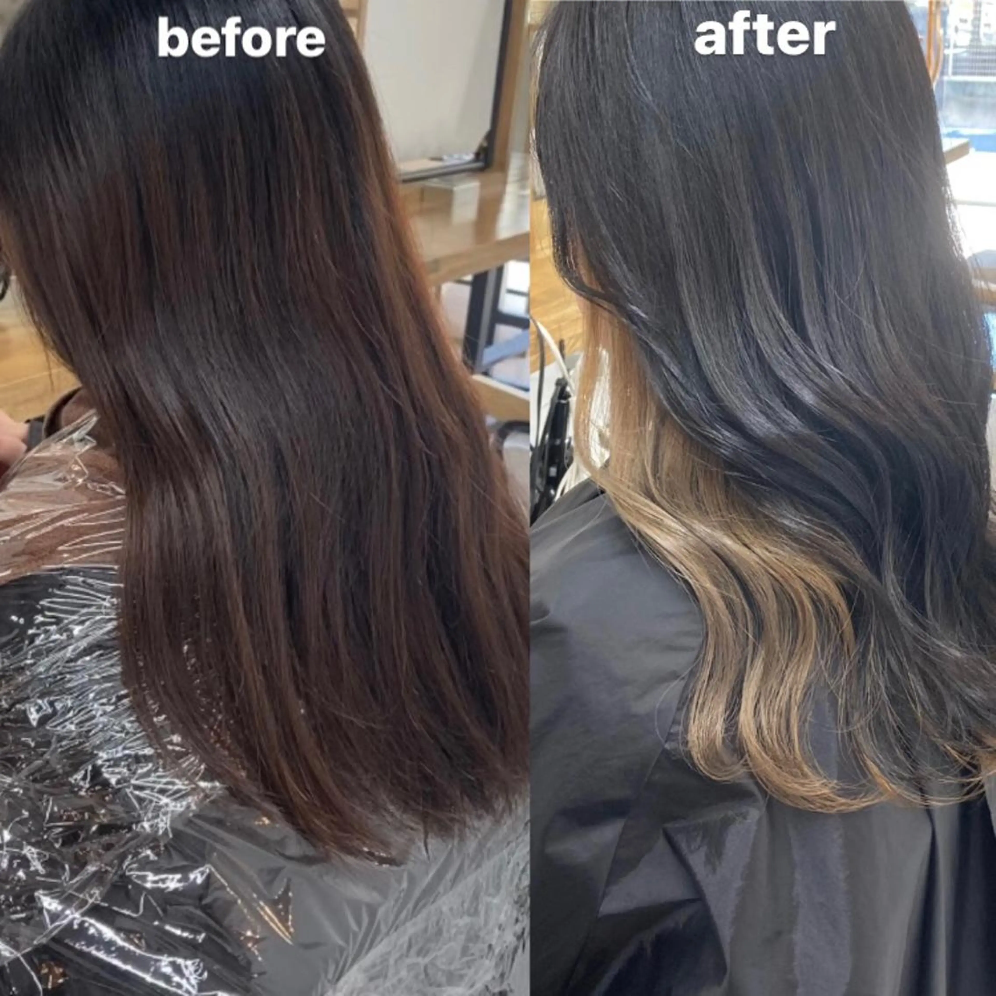 ロング カラー ヘアカラー 韓国レイヤーカット★ 小林大樹のヘアスタイル