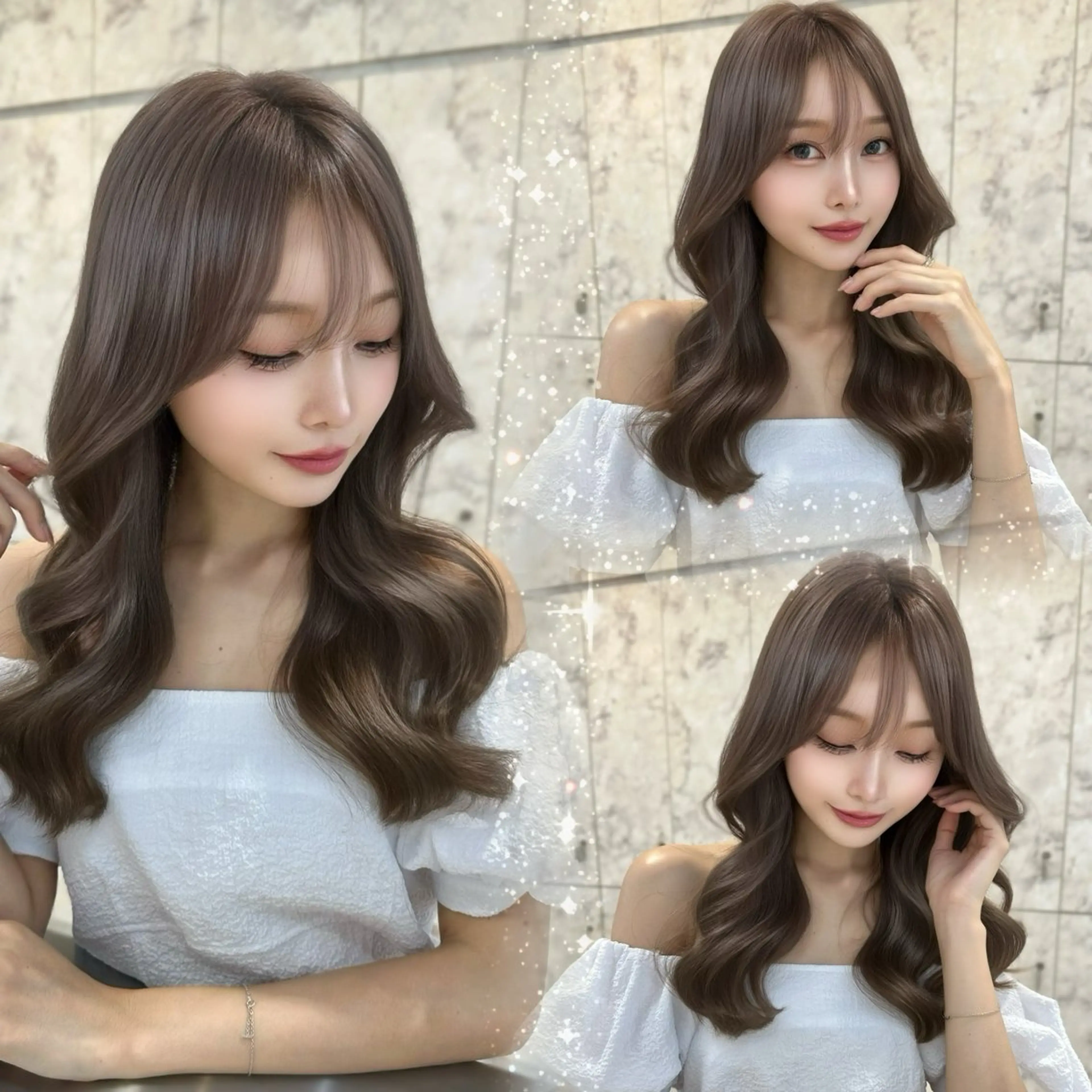 ロング カラー グレージュ 韓国風ヘア レイヤーカット 髪質改善サロン Sea shinjuku 新宿南口【シー　シンジュク】所属・髪質改善/韓国ヘア レイヤー/新宿/ロミのヘアスタイル