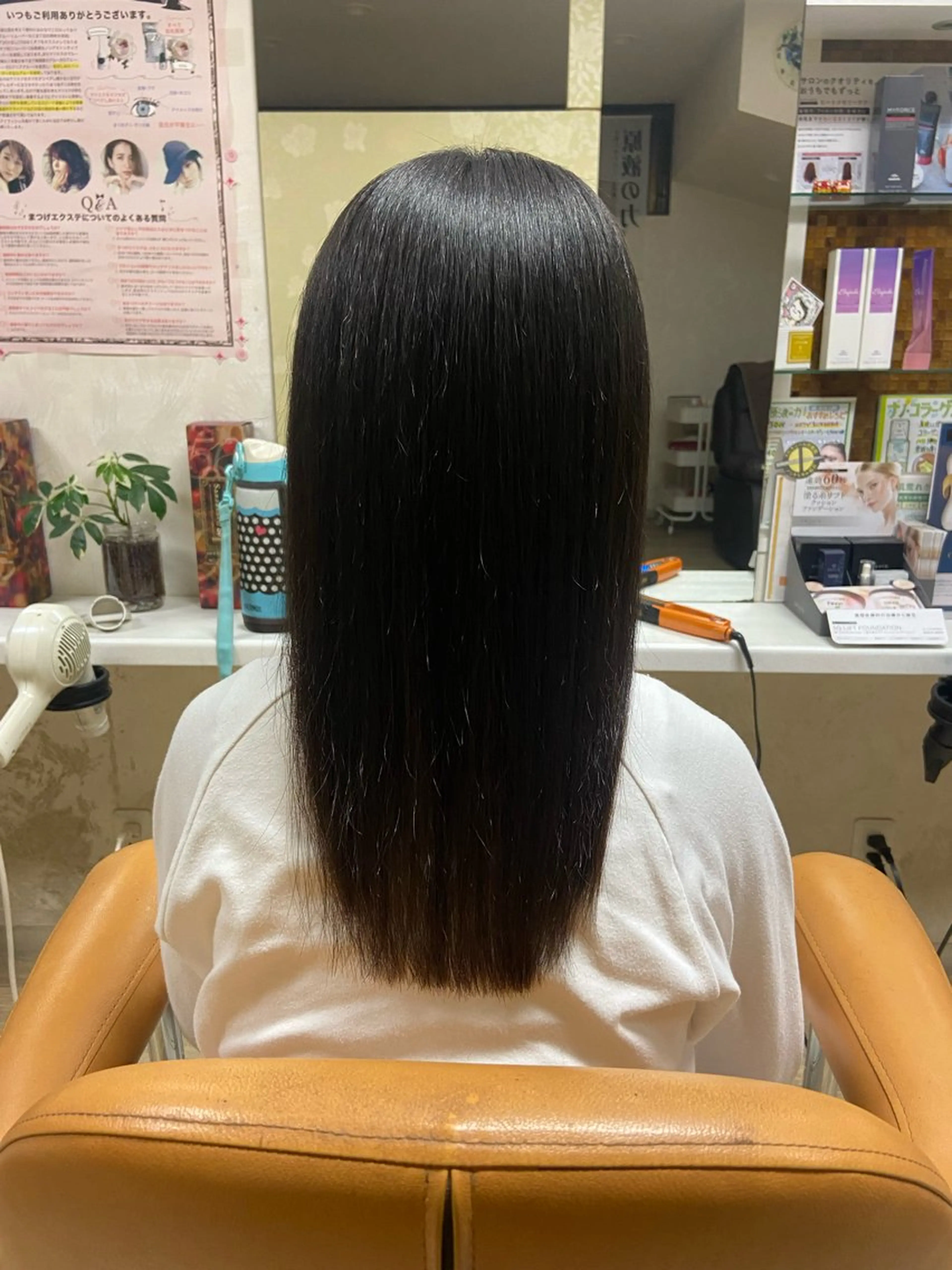 ロング 縮毛矯正 千上 結希奈のヘアスタイル