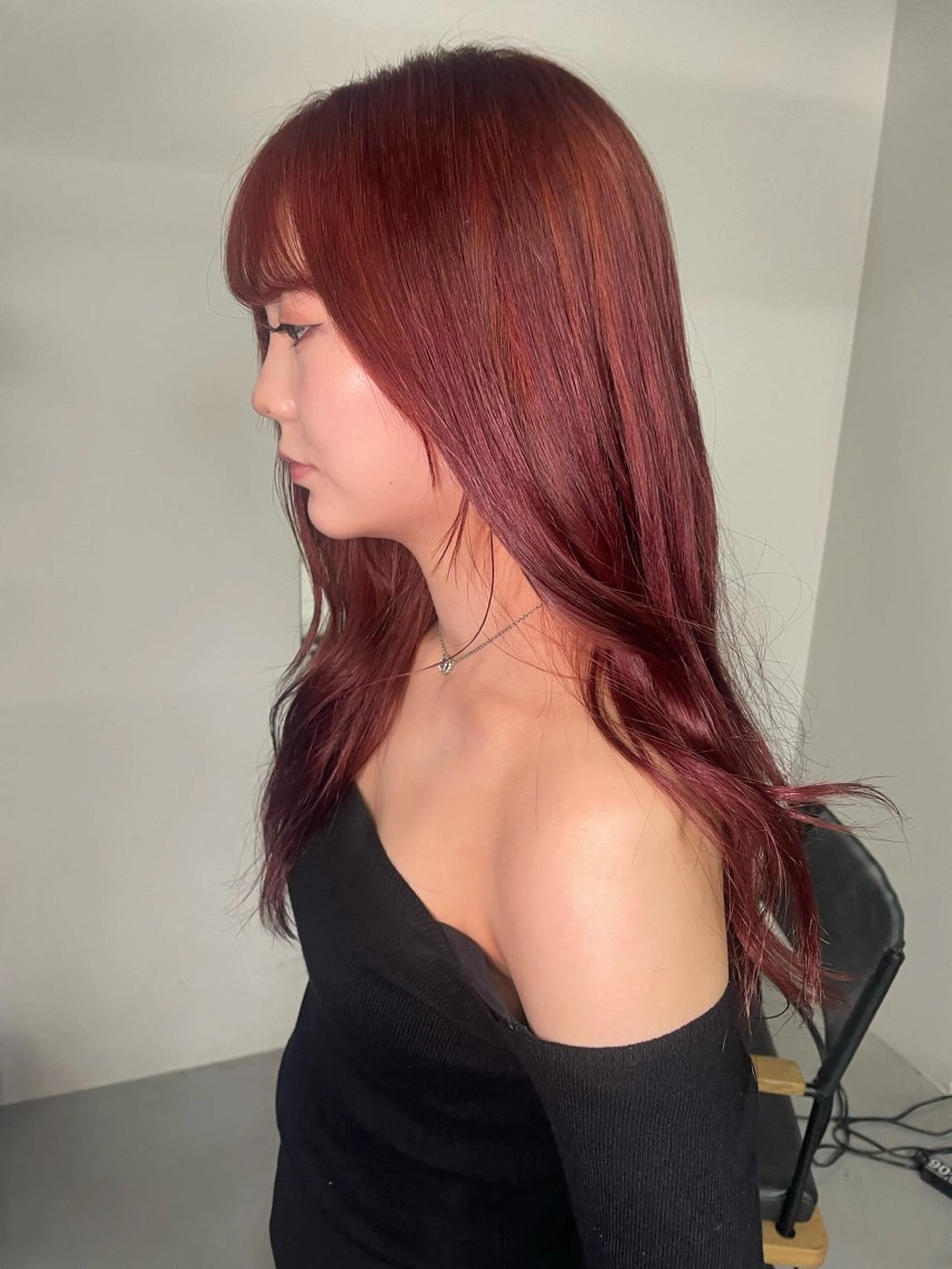 ロング カラー ヘアカラー カットモデル/ ハイトーン/ゆうあのヘアスタイル