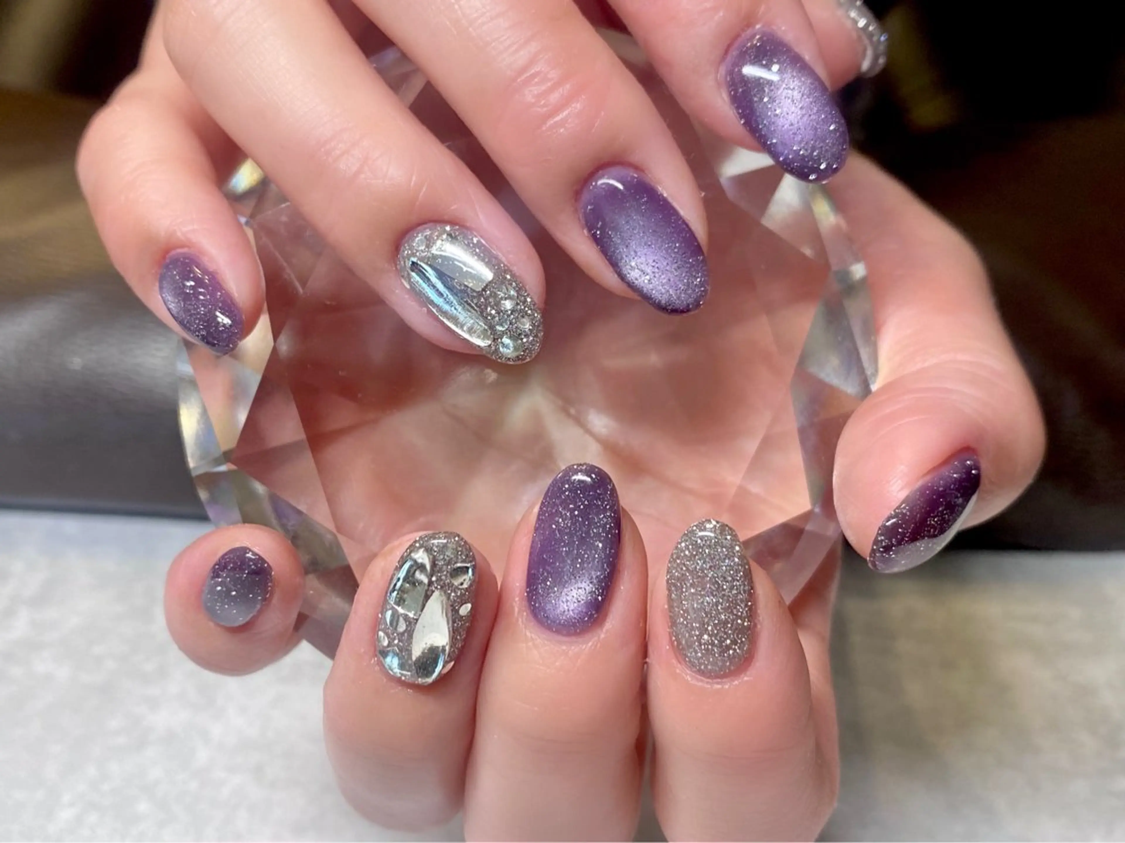 ネイル アートネイル フラッシュネイル マグネットネイル ハンドネイル C's nailのネイルデザイン