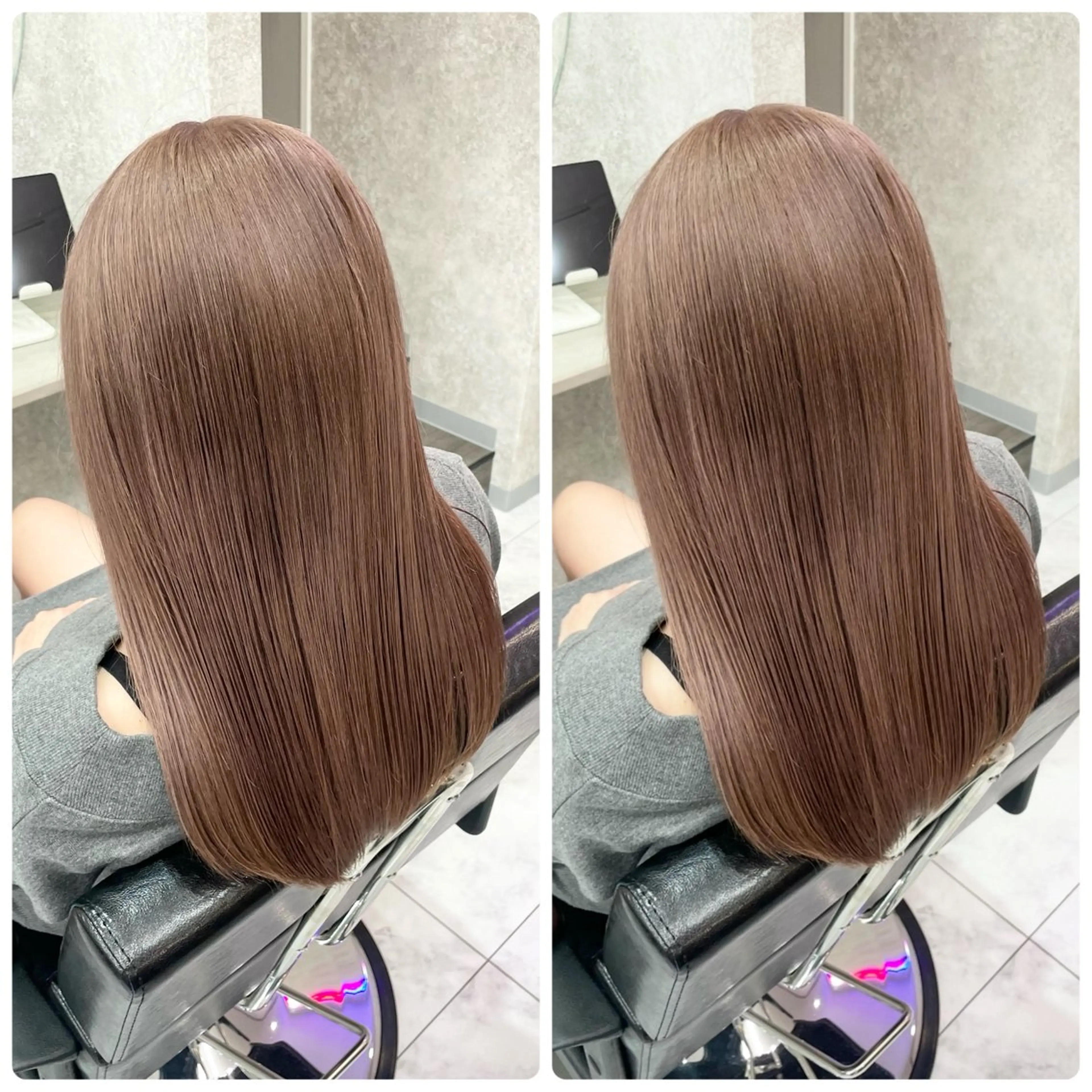 セミロング 🦋ハイトーン🦋 石山 希理🦋のヘアスタイル