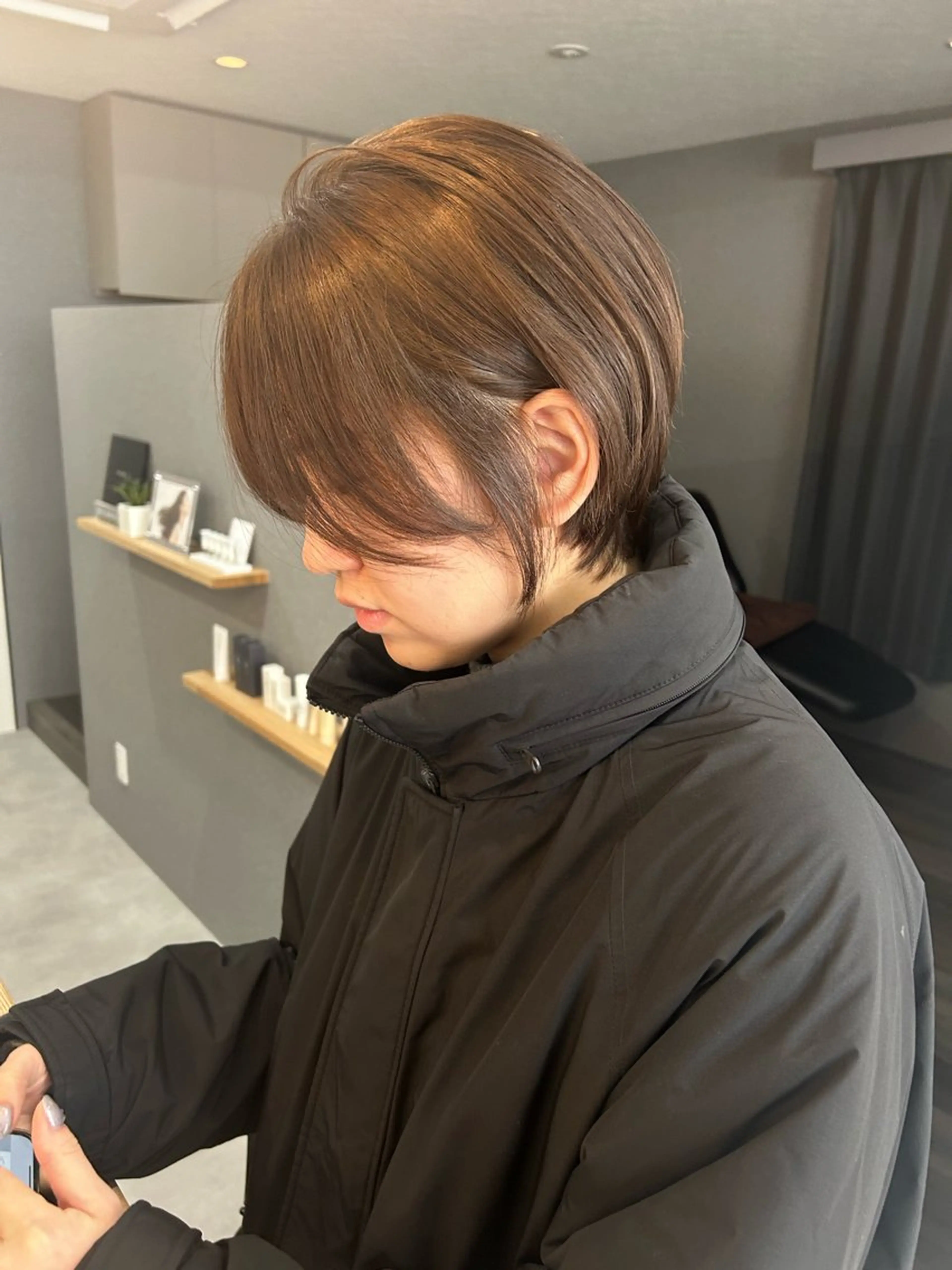 ショート カラー カット ヘアカラー トリートメント 後藤紗英/髪質改善 /オリーブベージュのヘアスタイル