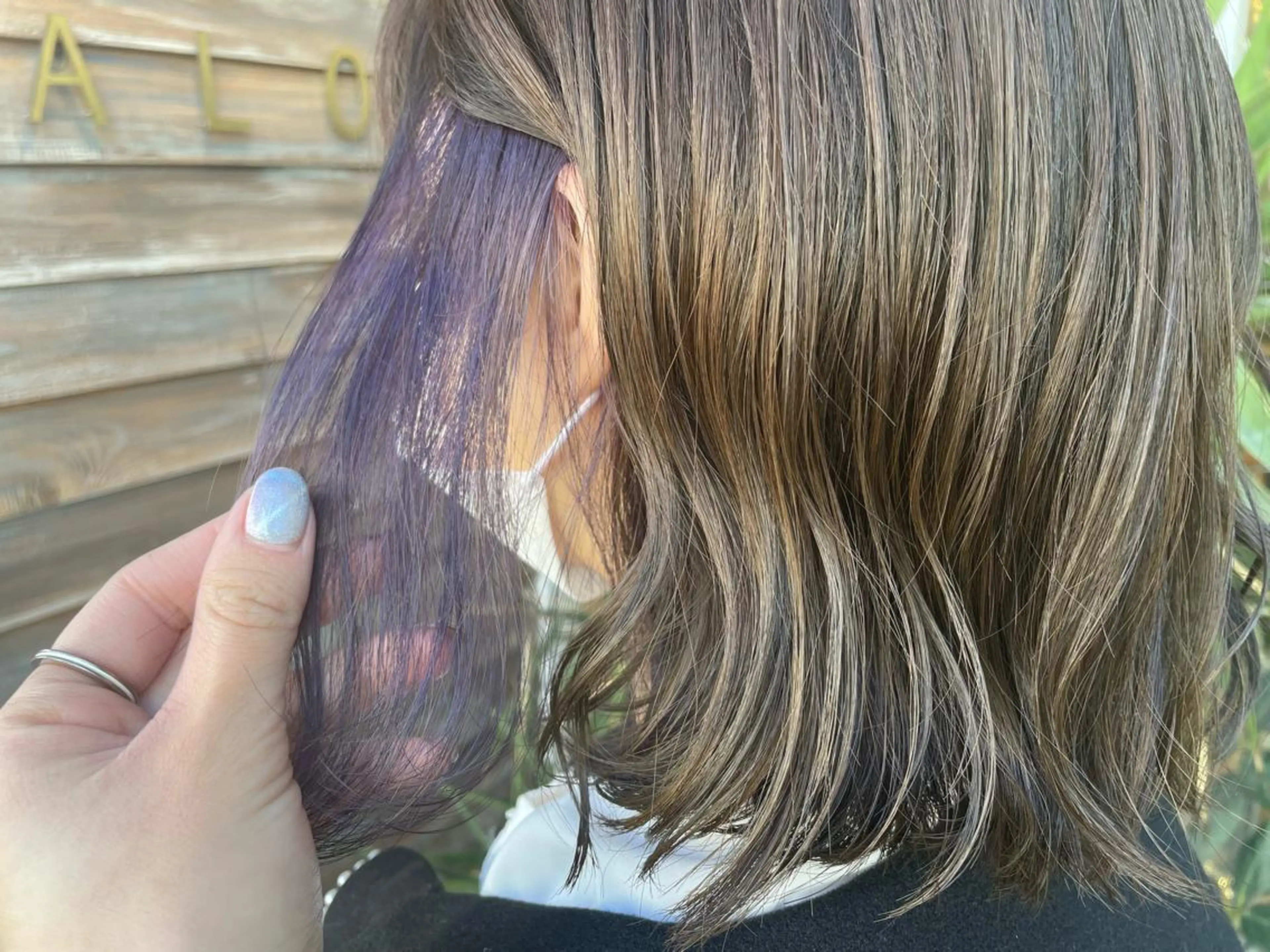 ミディアム カラー カット ヘアカラー みねぎし ふうかのヘアスタイル