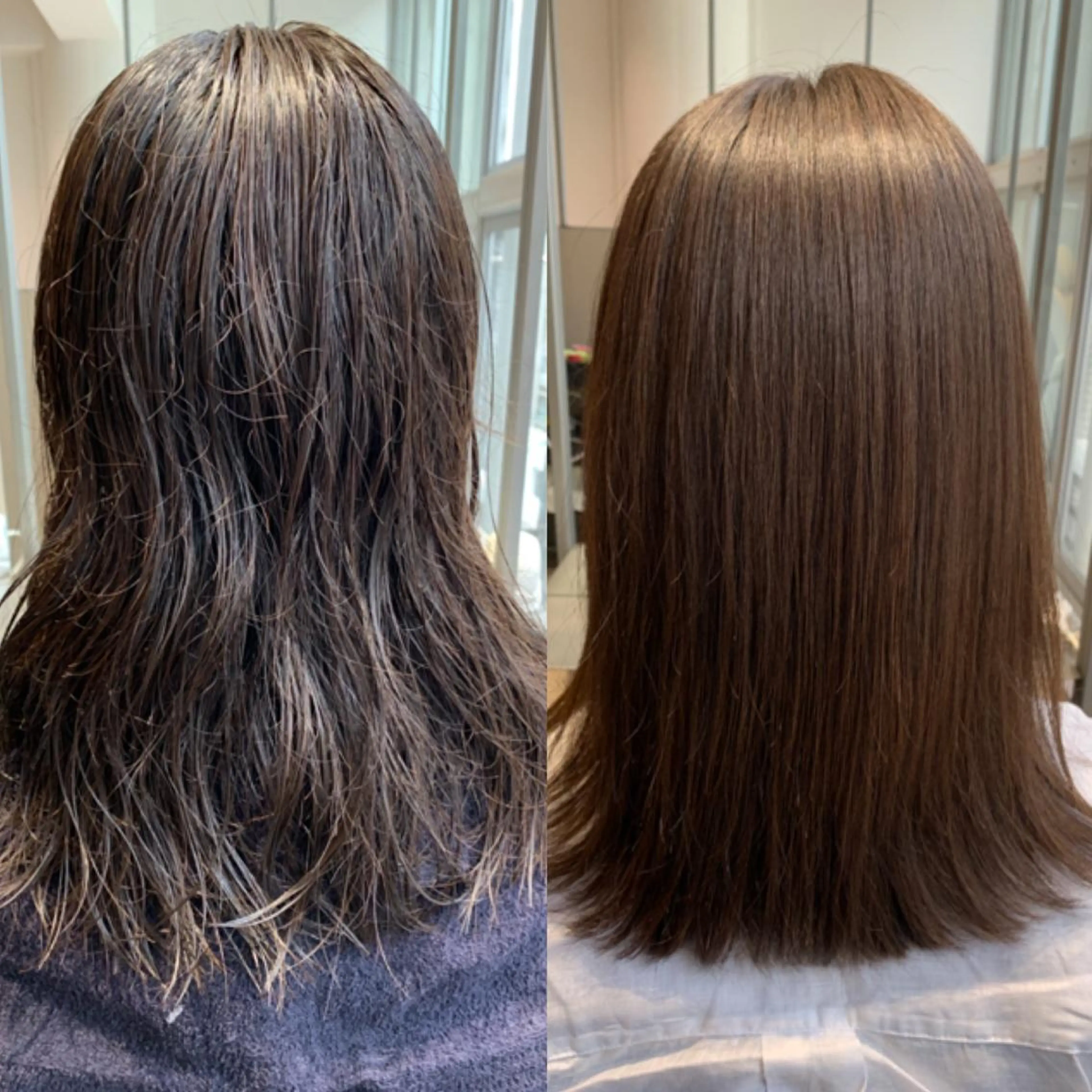 セミロング パーマ 濱岡 恭子のヘアスタイル