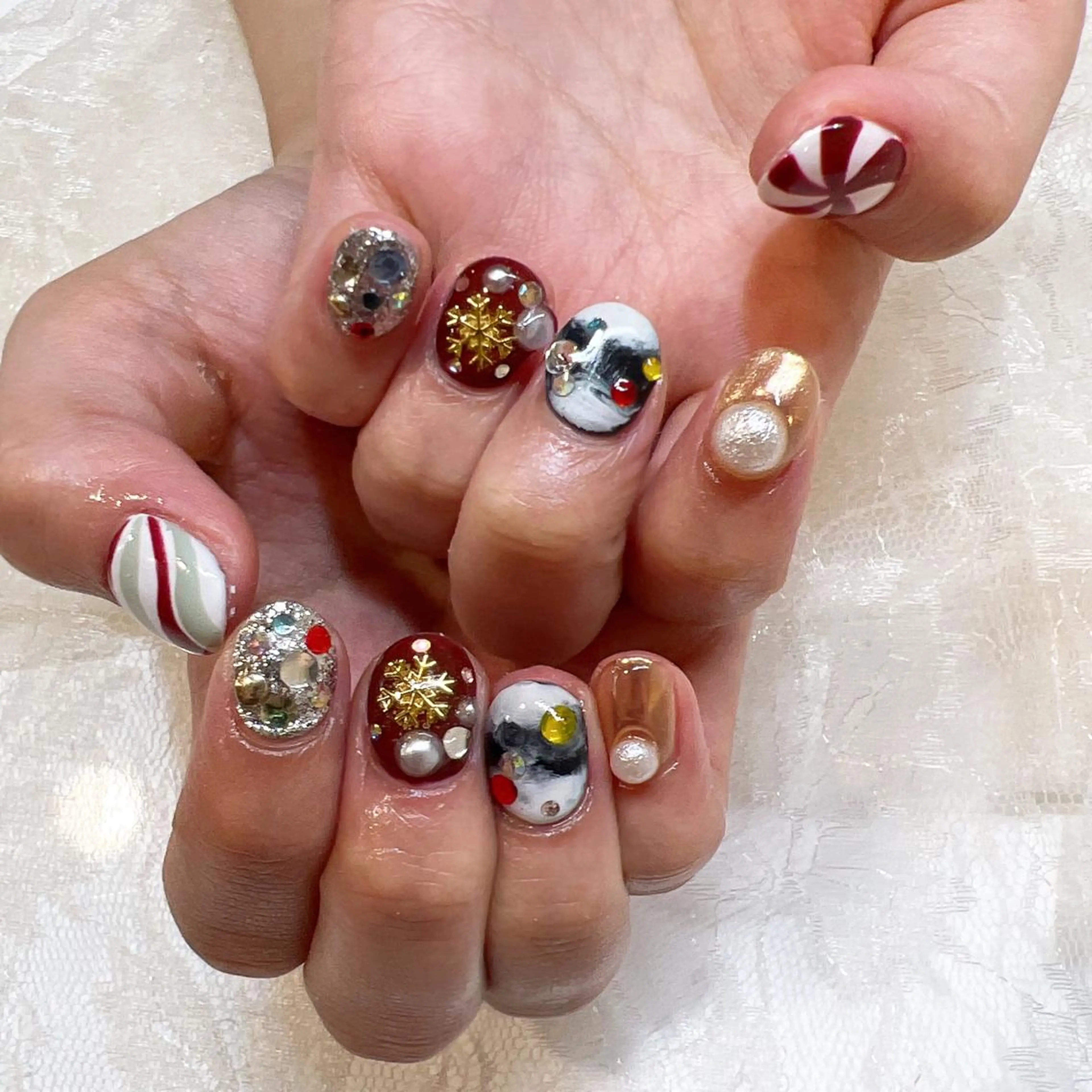 ネイル 冬ネイル クリスマス ♡Nailist yui♡のネイルデザイン