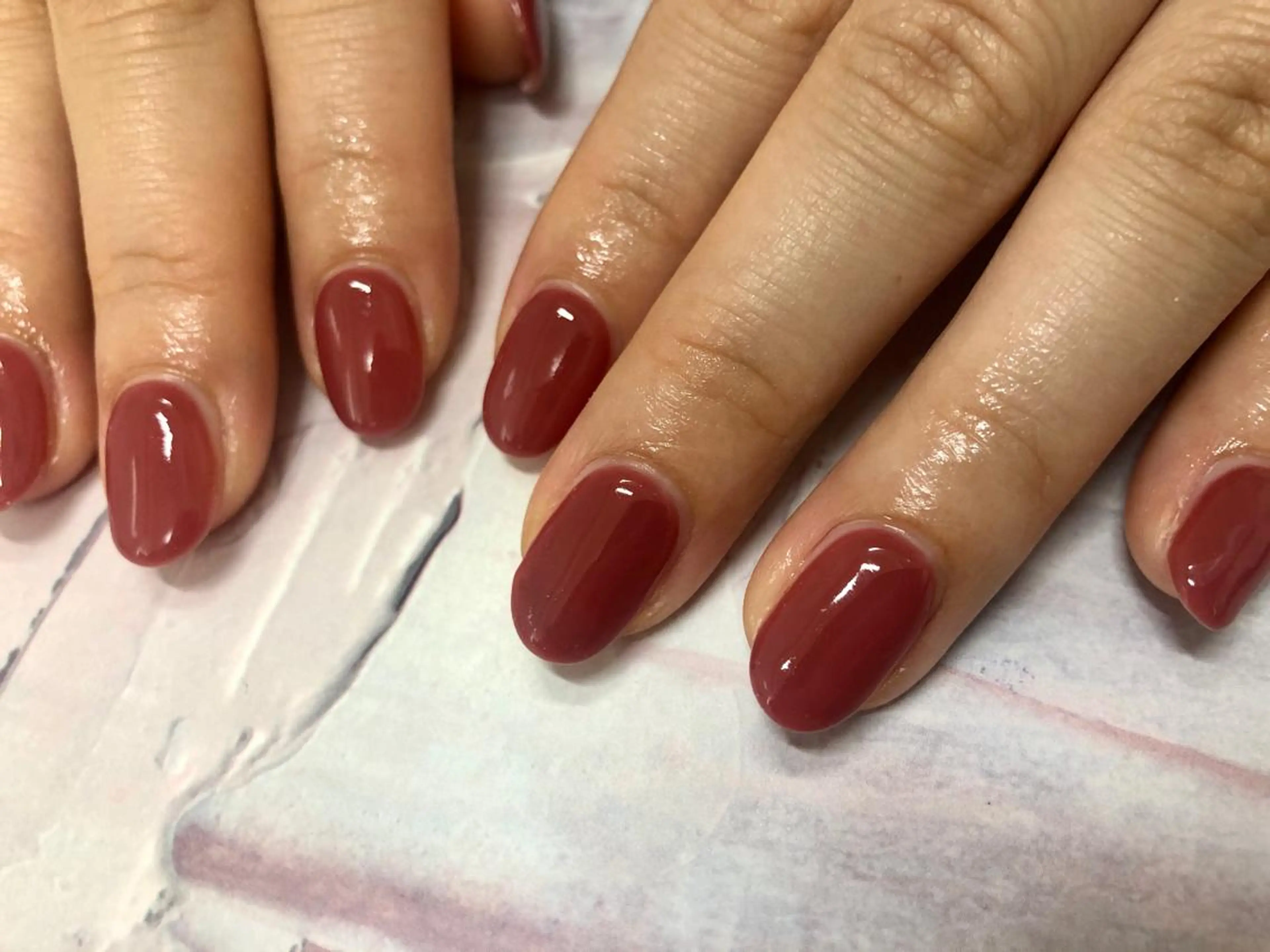 ネイル ワンカラーネイル ハンドネイル Mogu nail 二子玉川のネイルデザイン