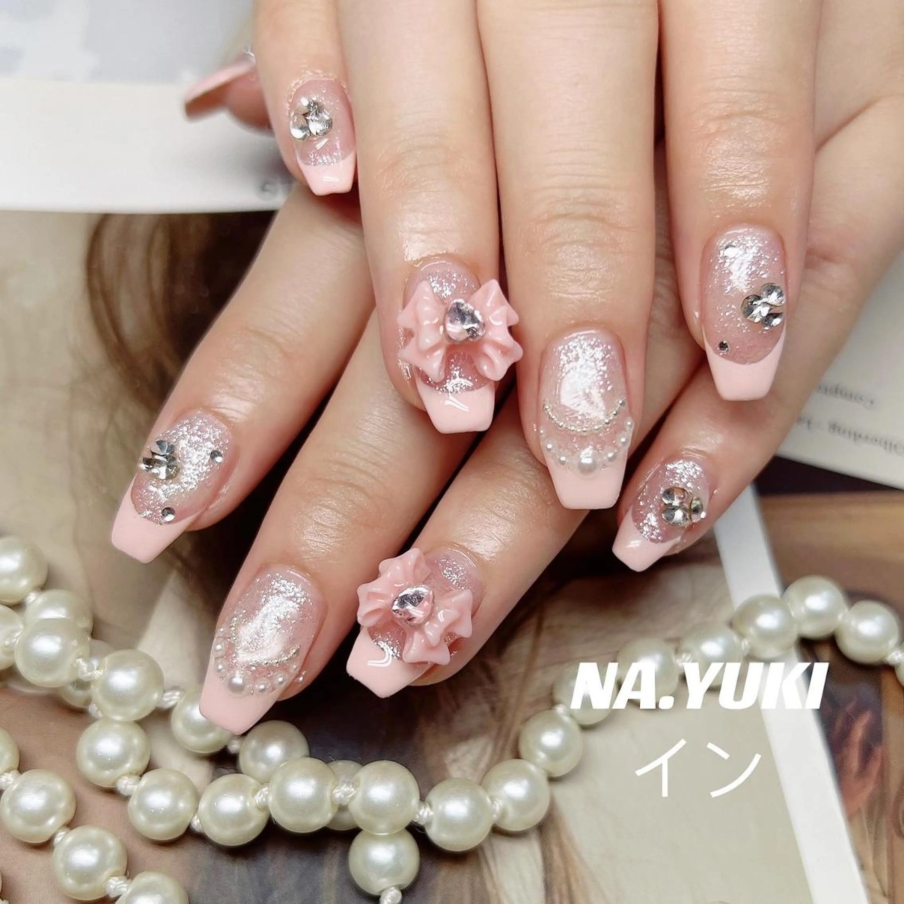 ネイル カラー パーマ ヘアアレンジ メンズ キッズ マツエク・マツパ アイブロウ セミロング ハンドネイル ハンドケア YUKI 💗 渋谷店のネイルデザイン