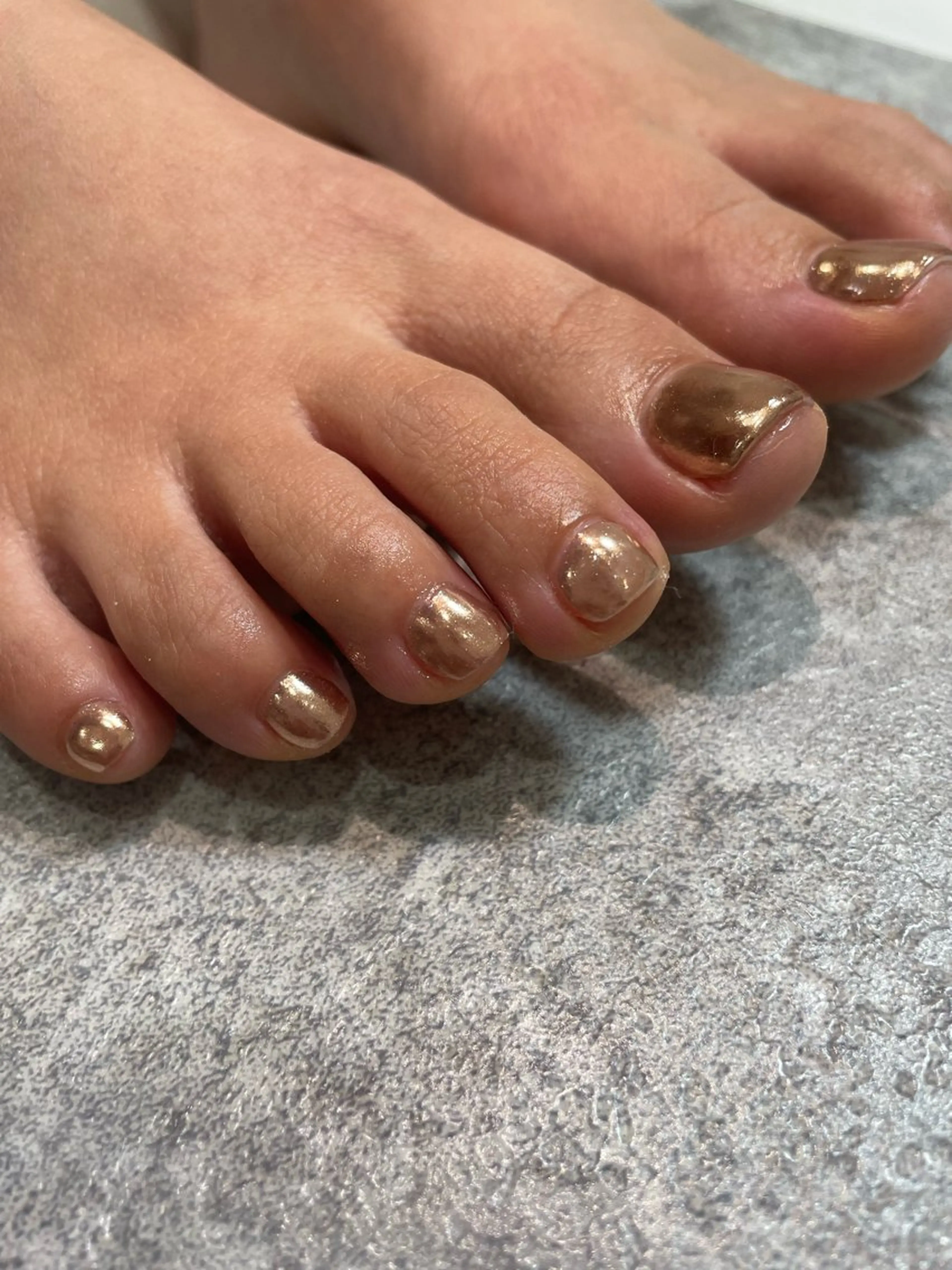 ネイル フットネイル ミラーネイル 【 Lea's 】 kaedeのネイルデザイン