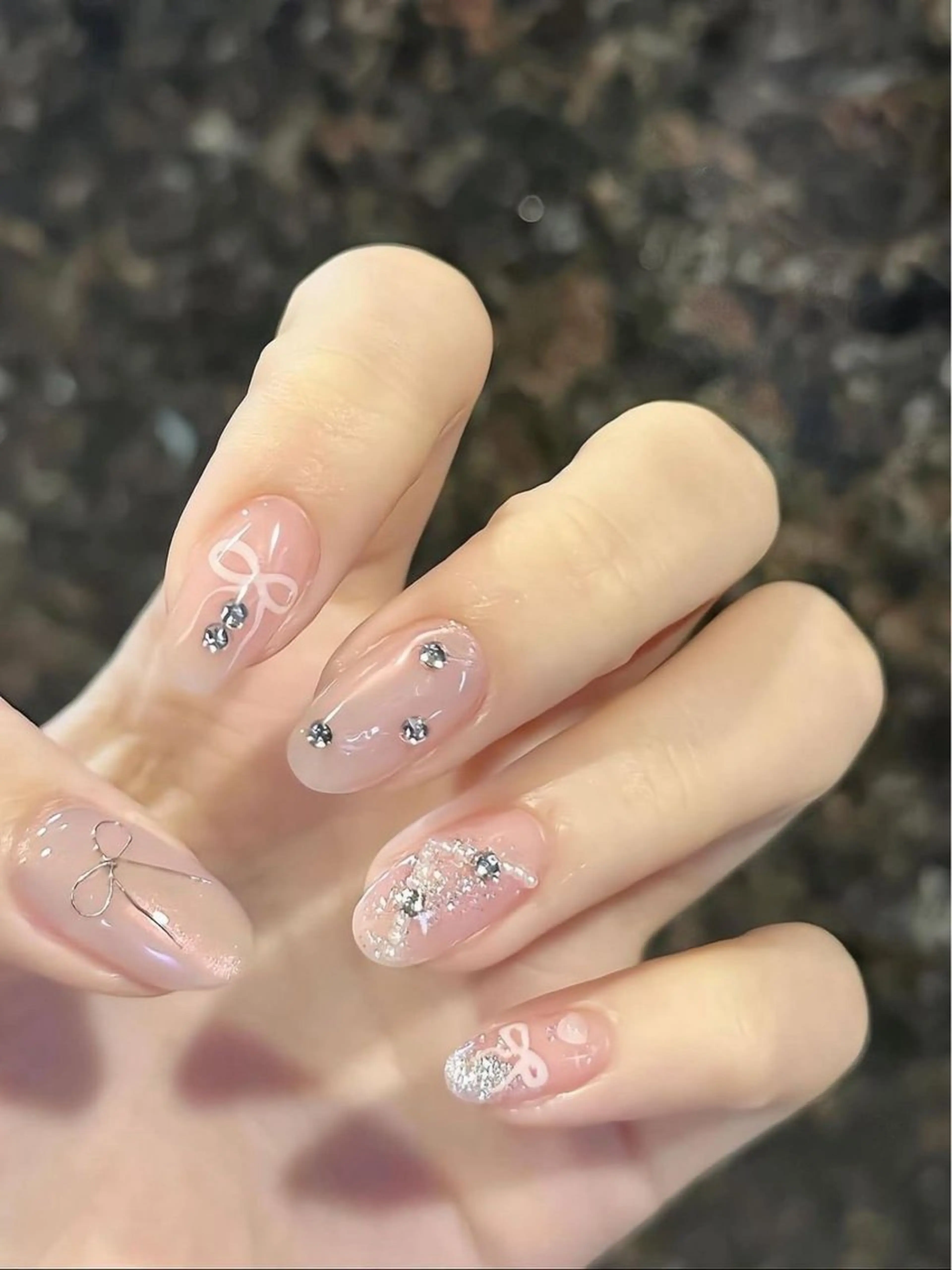 ネイル アートネイル フレンチネイル ジェルネイル 韓国ネイル 持ち込み ハンドネイル ハンドケア ボニー Coco nailのネイルデザイン