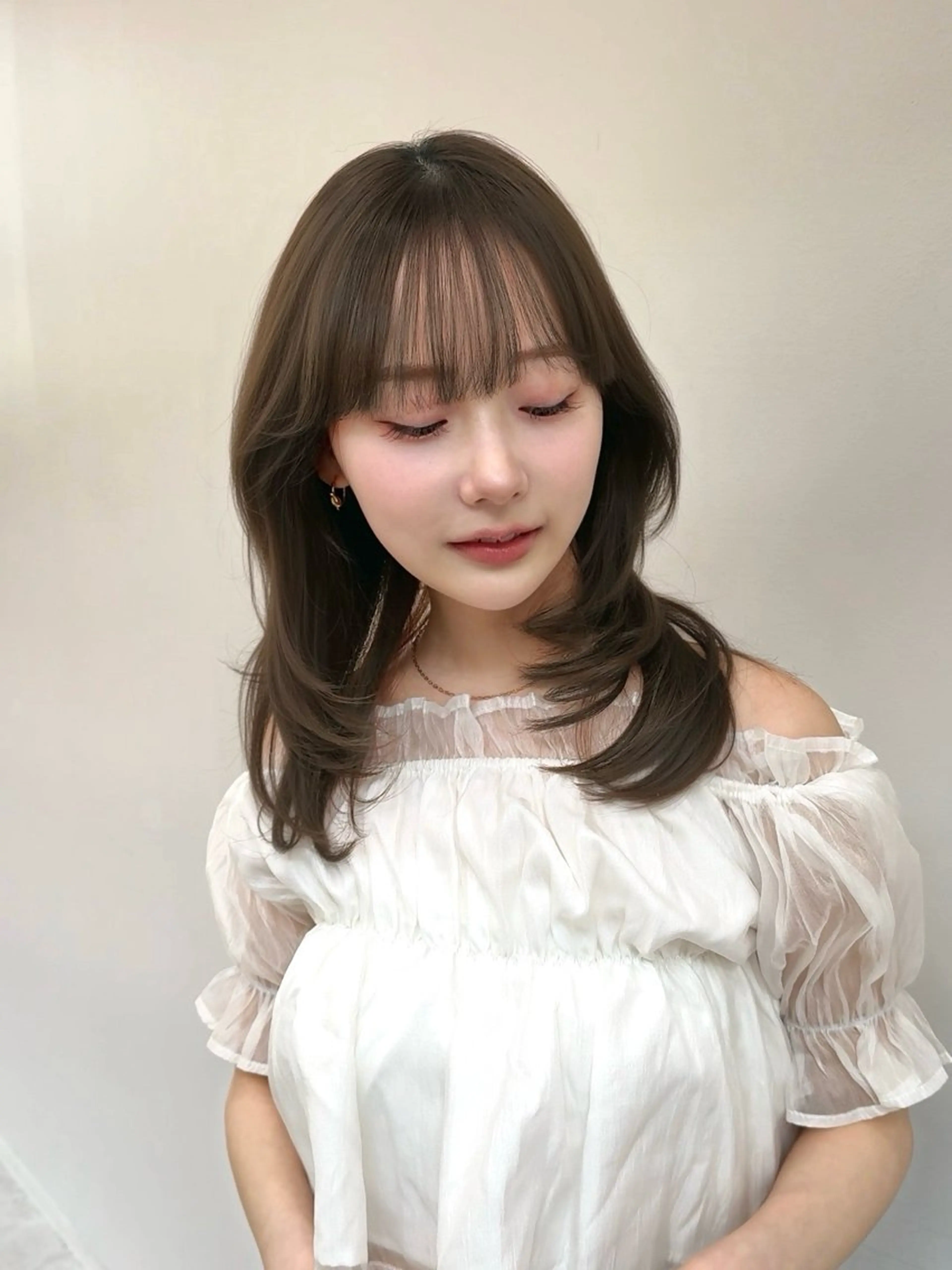 ミディアム カラー オリーブカラー COALL nex the salon所属・Riria✨ 透明感カラーのヘアスタイル