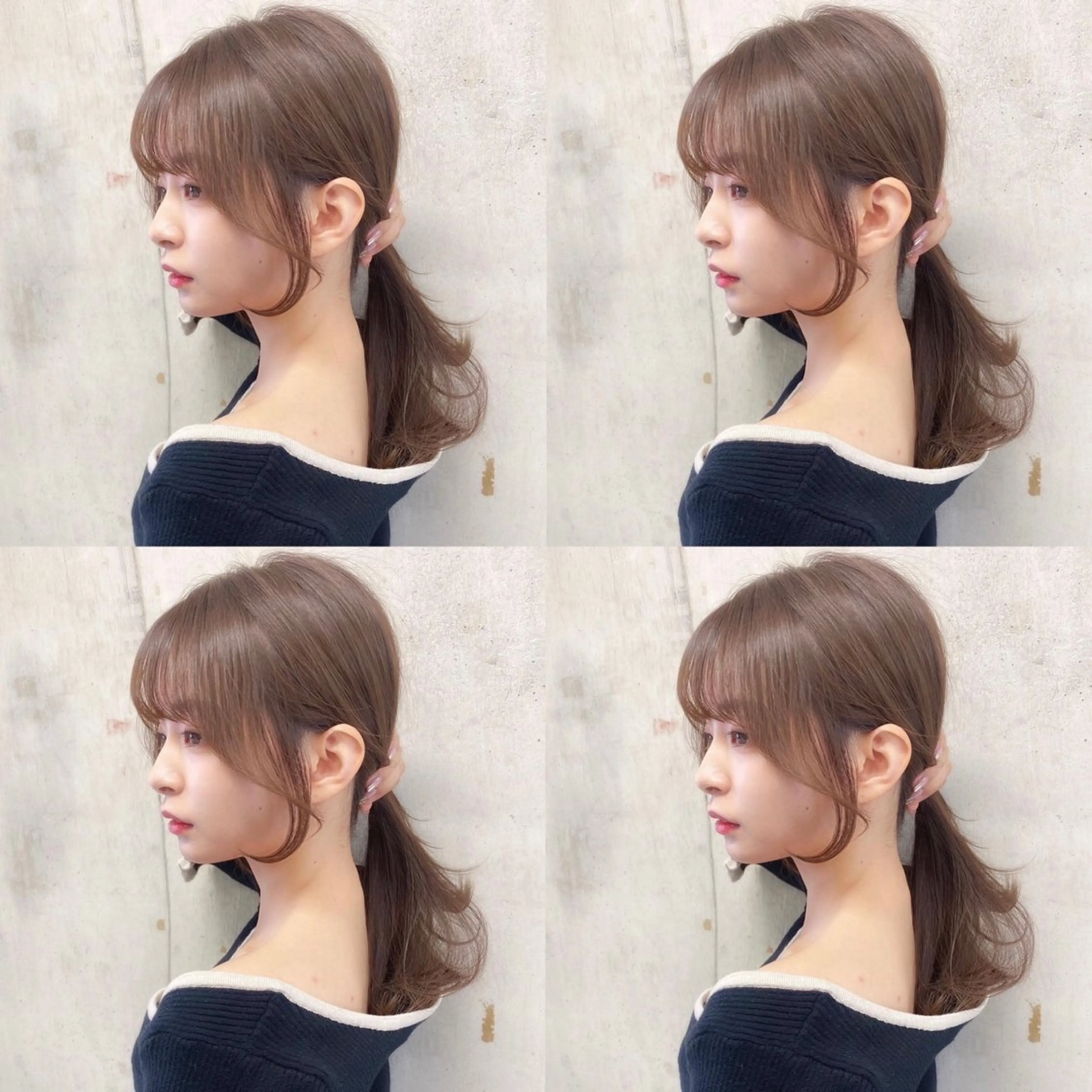 【💡湿気でうねる前髪改善💡】前髪縮毛矯正➕カット➕フルカラー➕quickケアトリートメント✨の写真