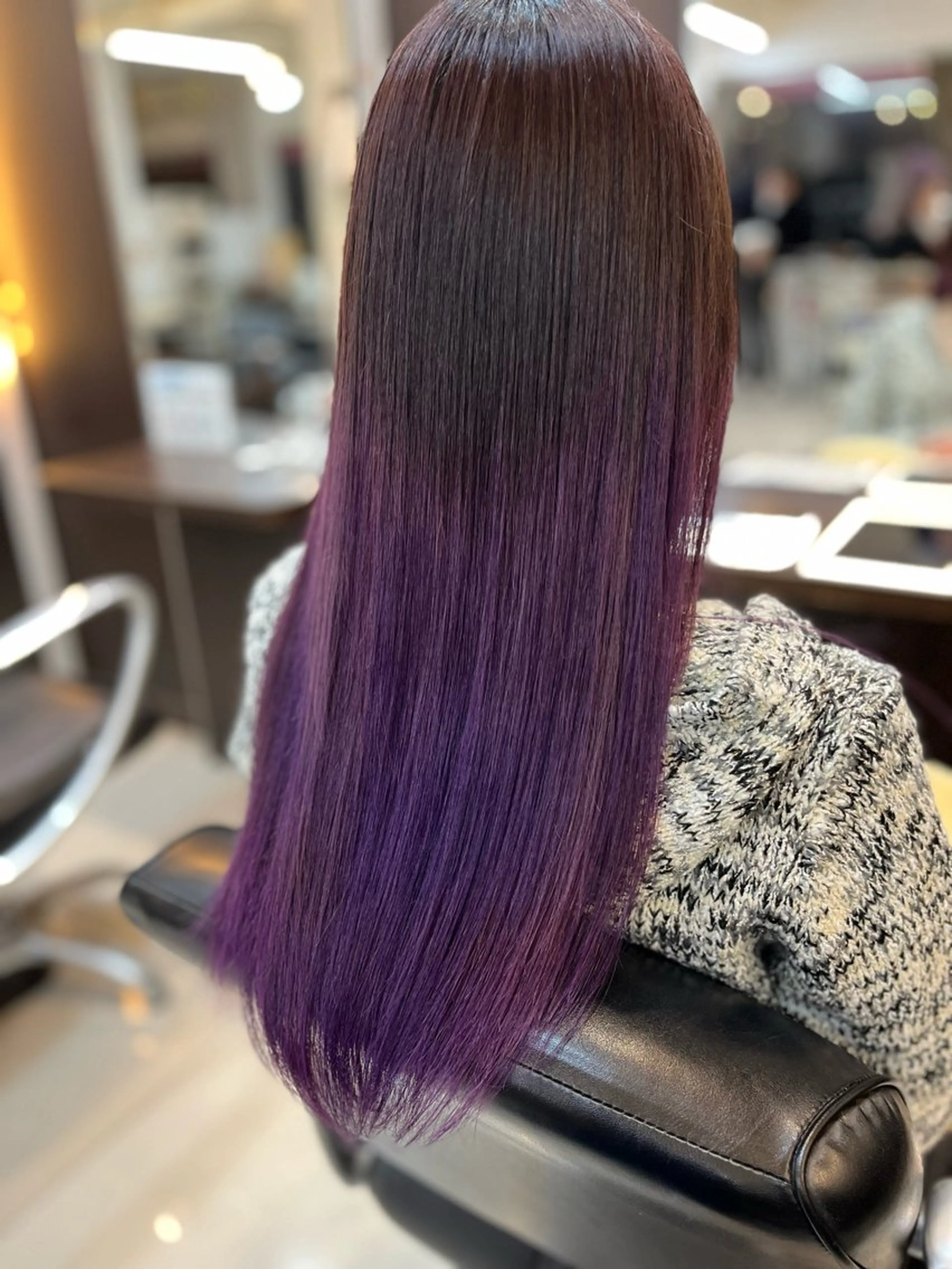 ロング カラー ブリーチ パープルカラー ヘアカラー STREAM HAIR所属・🍒 SANA🍒のヘアスタイル