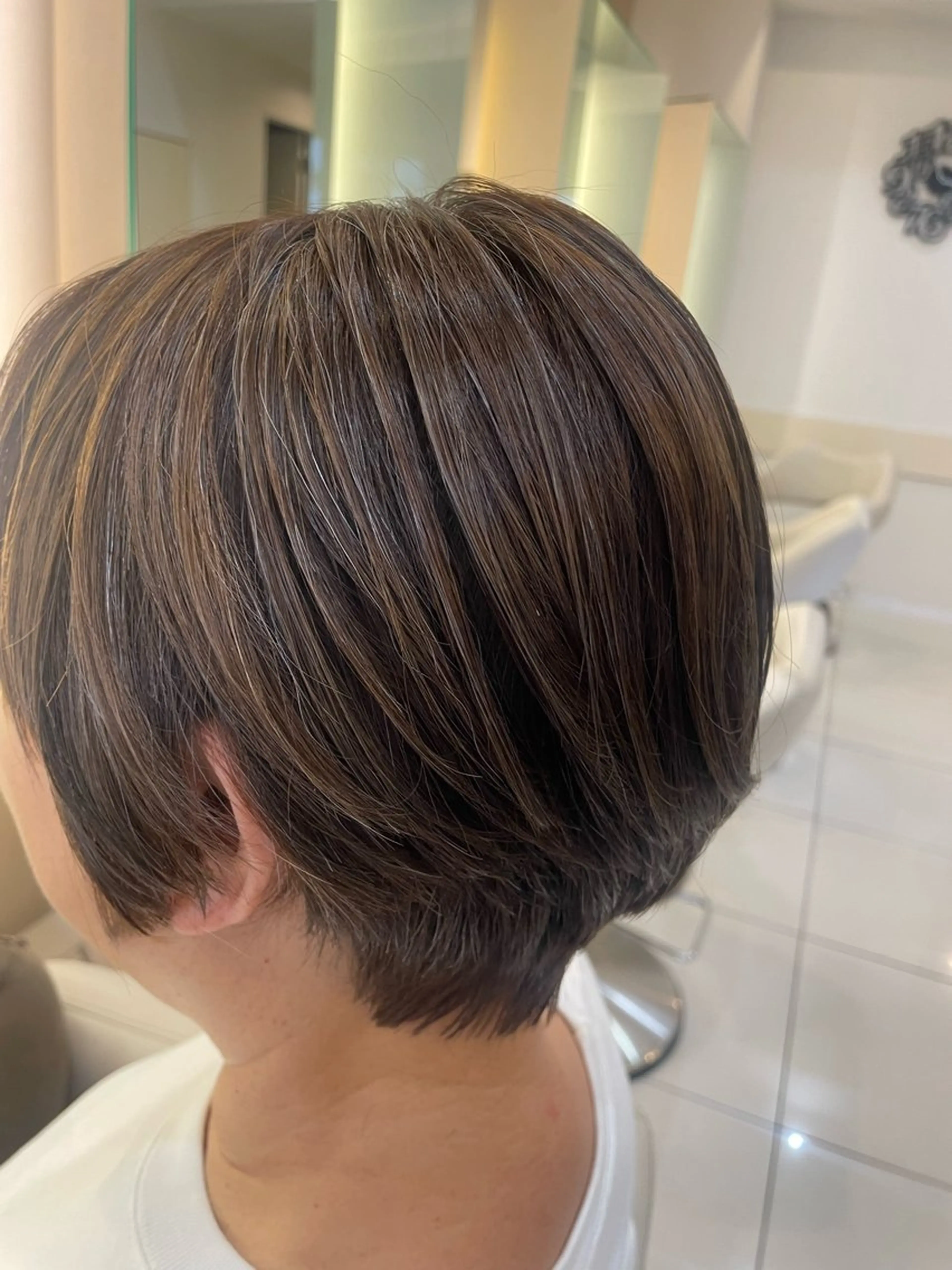 ショート カラー ヘアカラー トリートメント リリー /Men's/パーマのヘアスタイル