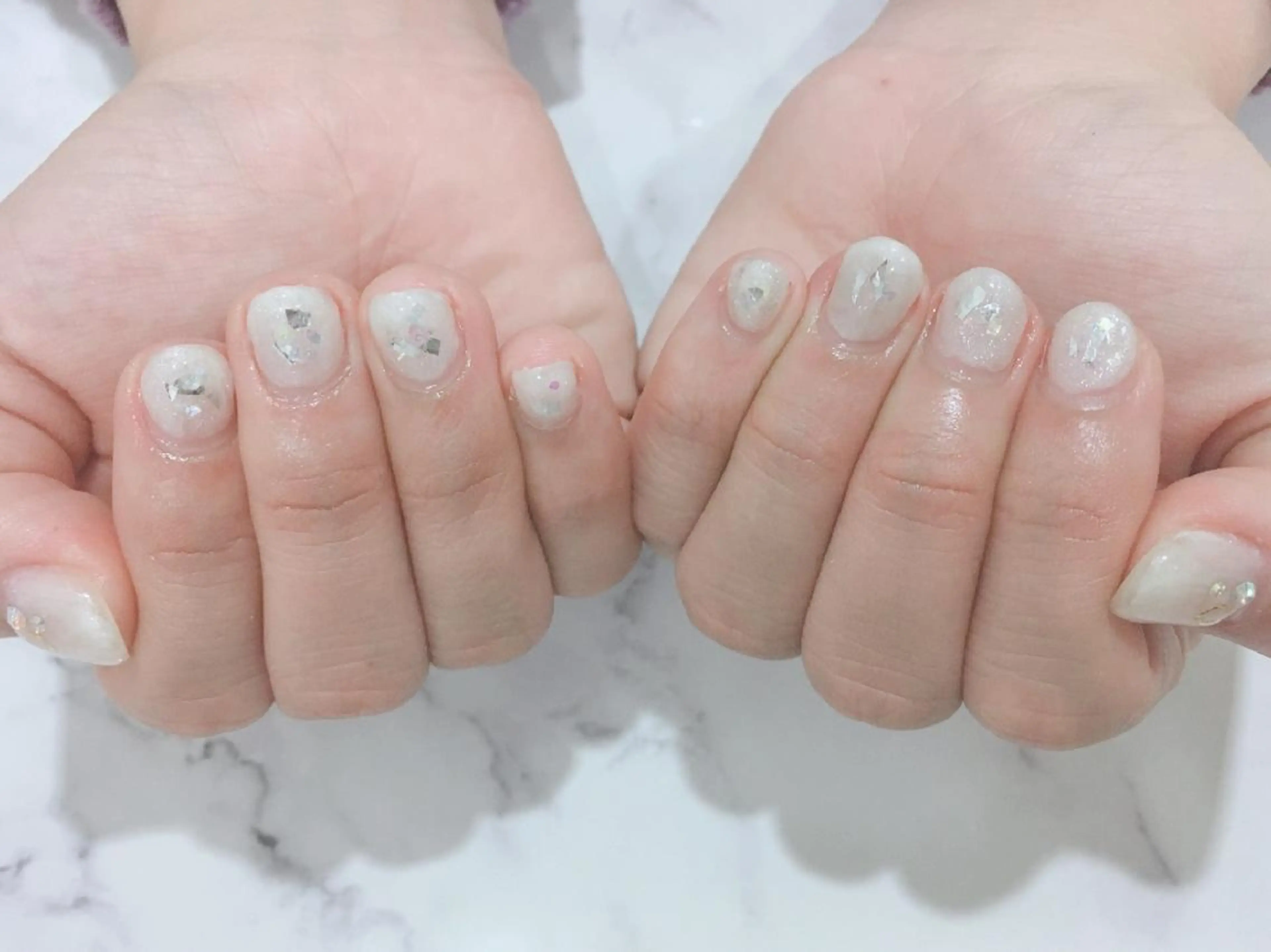 ネイル 長さ出し フラワーネイル フットネイル ジェルネイル グラデーション ネイル＆フラワーサロン〜Ri✦hiro〜鳥栖店所属・HIRATA RIEのネイルデザイン