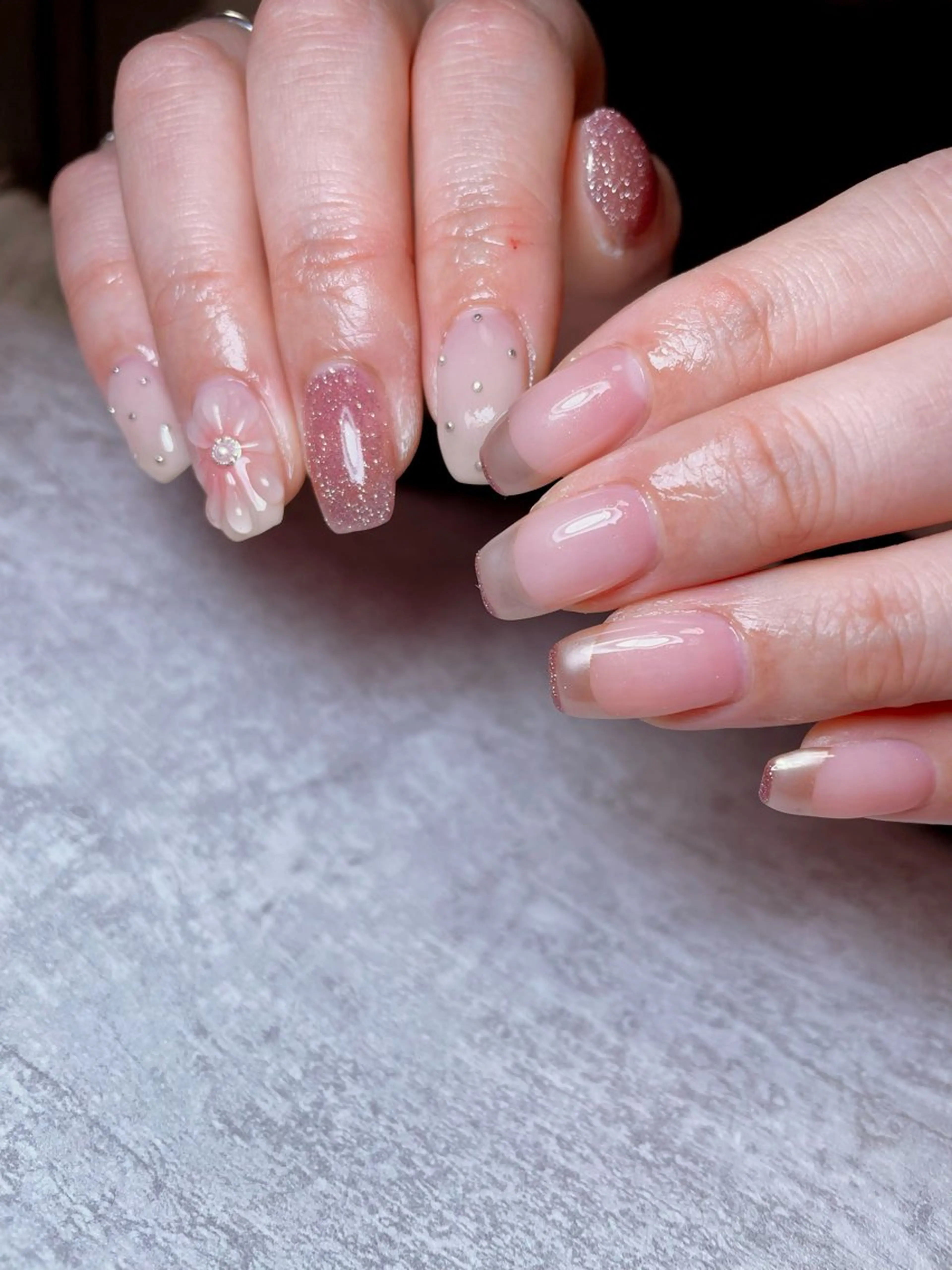 ネイル フレンチネイル ミラーネイル 持ち込み BEAUTY GARDEN 【nail salon unseul】所属・nana .のネイルデザイン