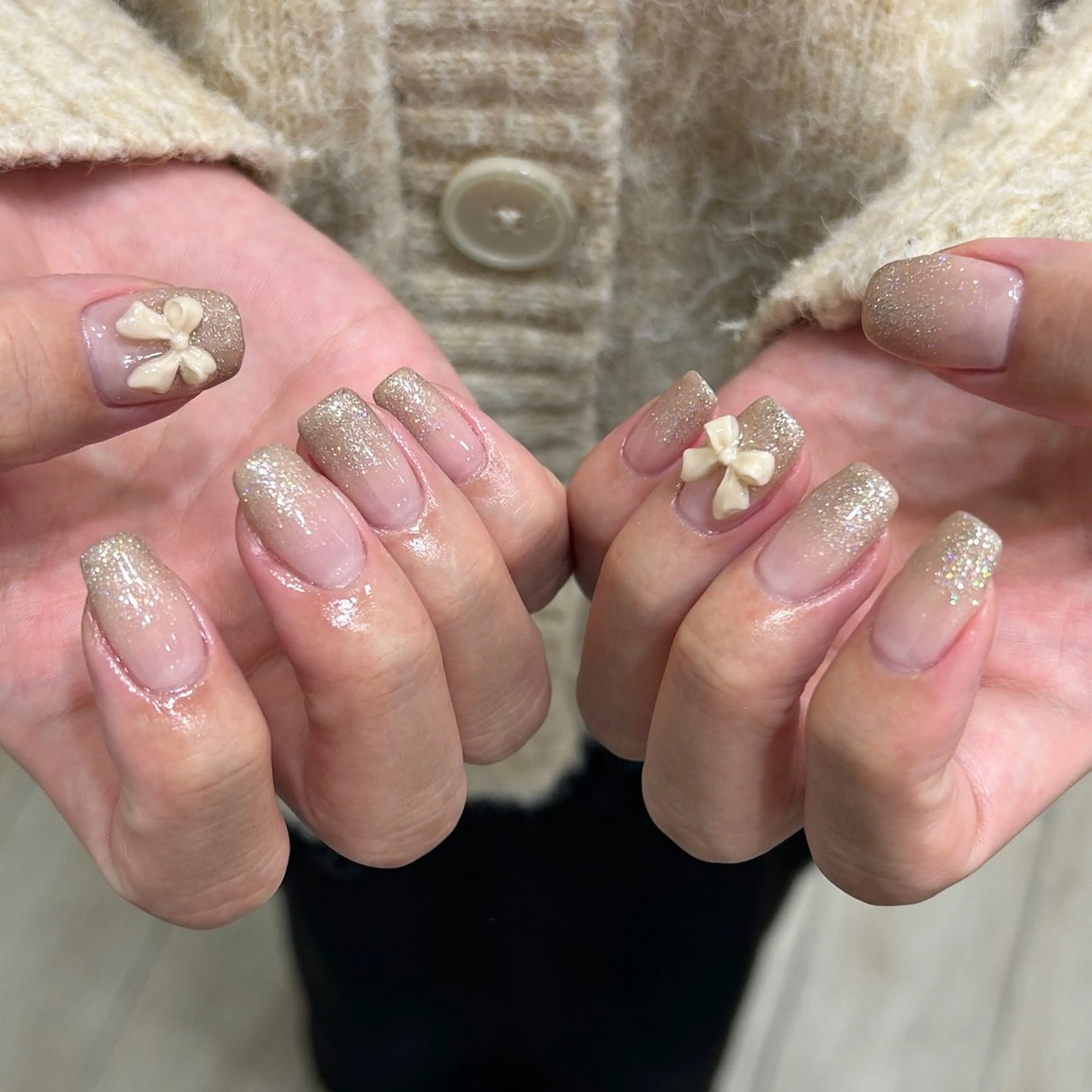 ( オフ無 )ラメグラデーション⁺◟ 🍋の写真