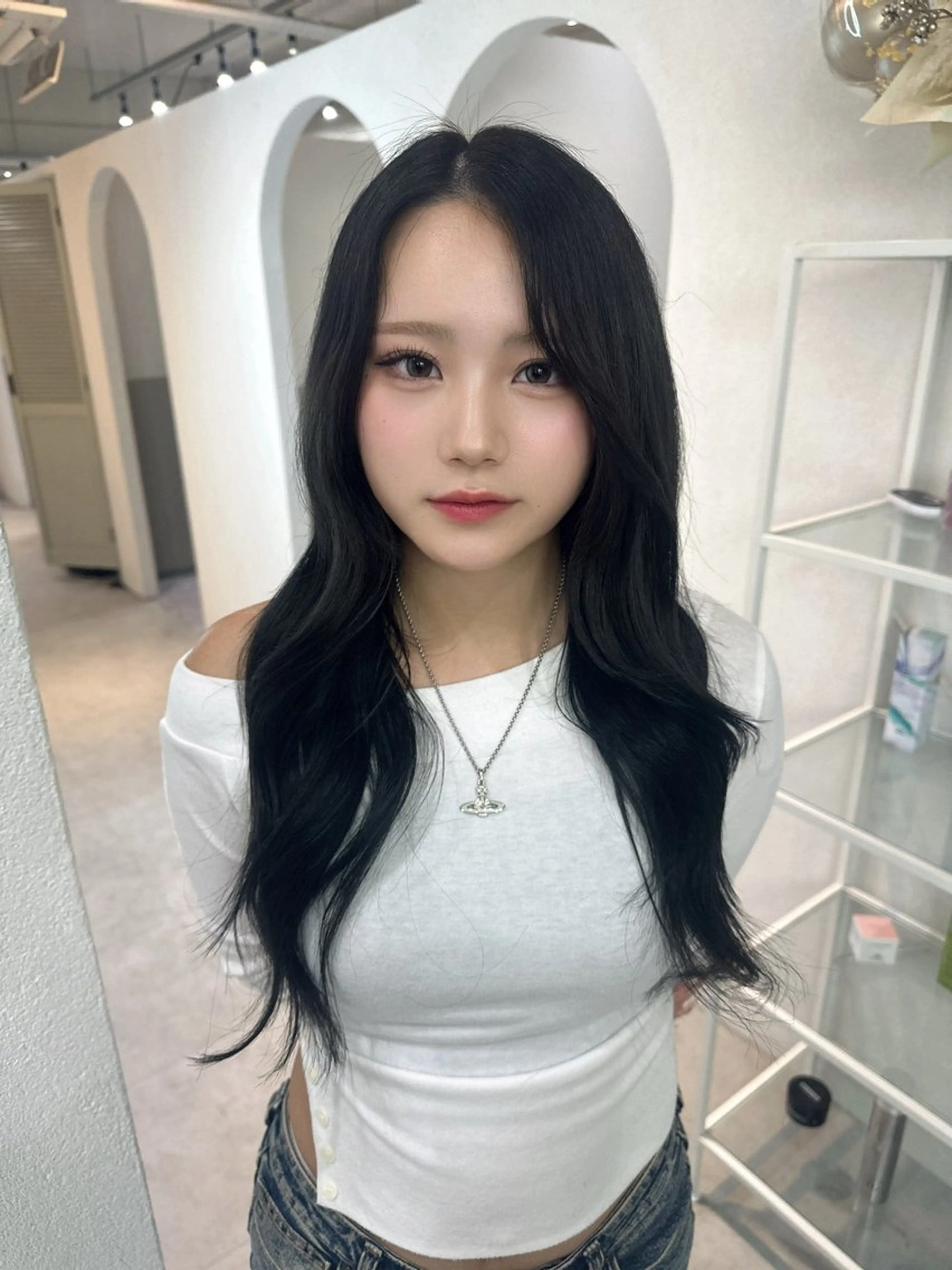 セミロング カラー カット ヘアカラー トリートメント 🪞個室サロン/韓国 艶髪/keito🪞のヘアスタイル