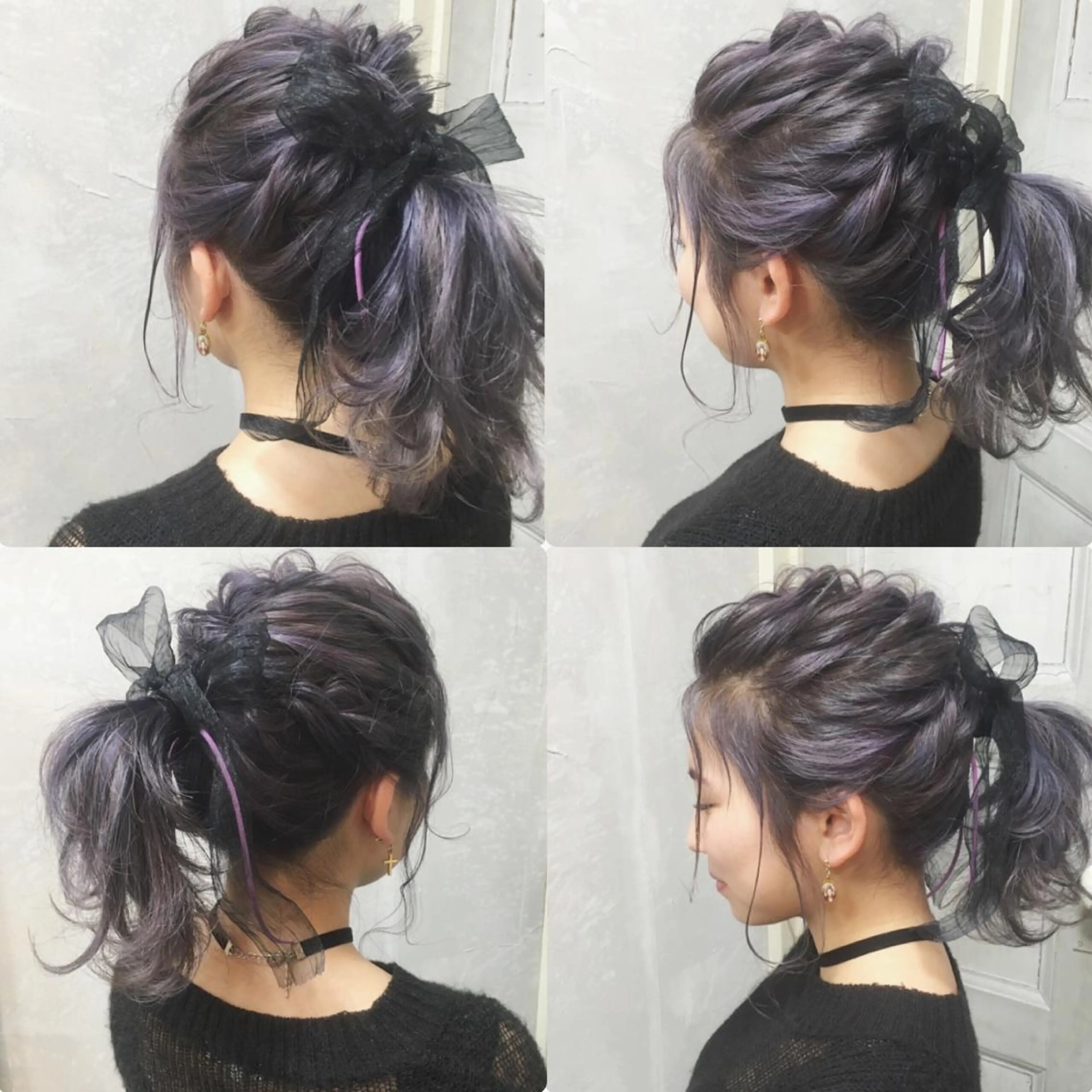 ミディアム カラー ヘアアレンジ ラベンダーカラー ラベンダーグレー autre所属・大久保 ひでなりのヘアスタイル