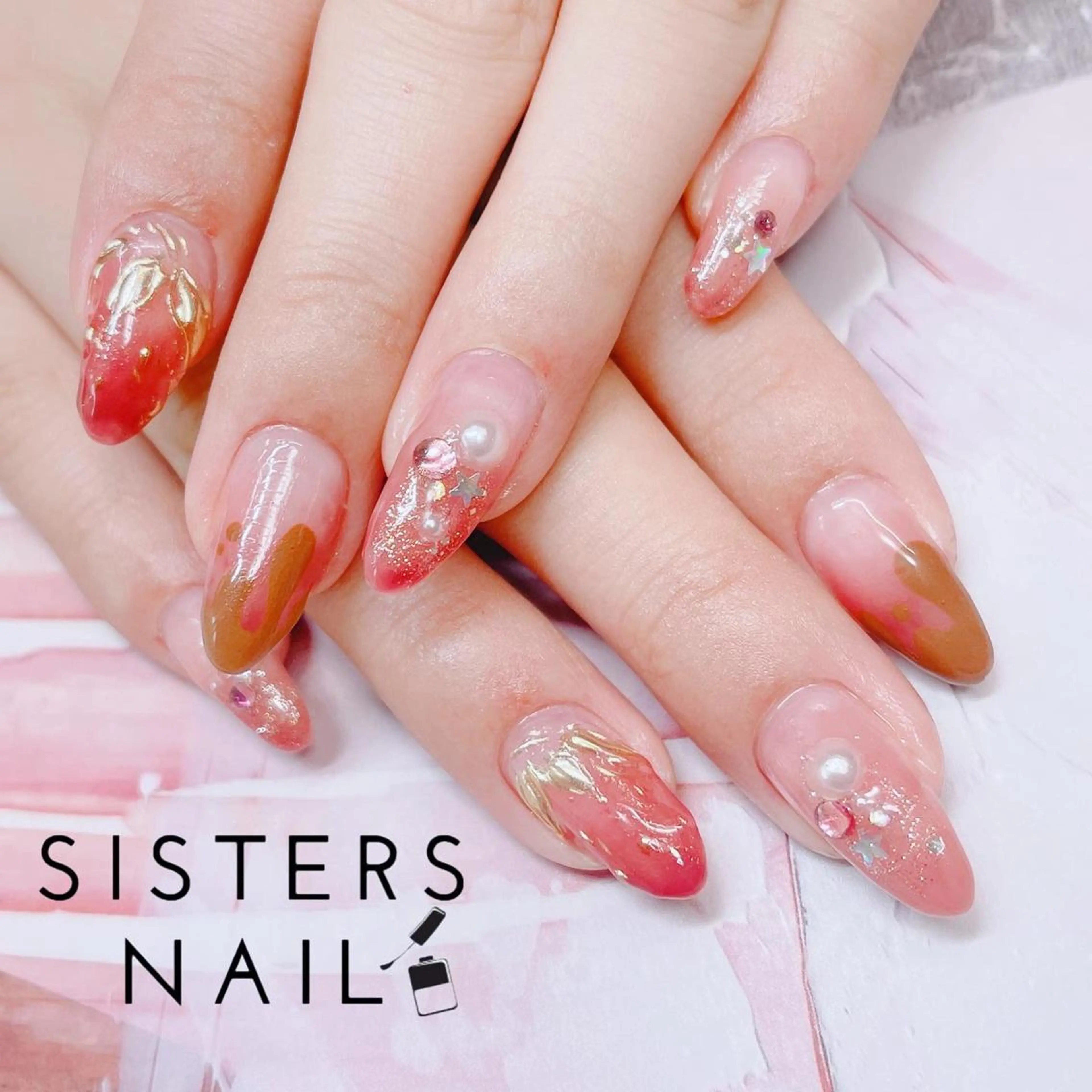 ネイル アートネイル 冬ネイル ハンドネイル ハンドケア sisters nail.fのネイルデザイン