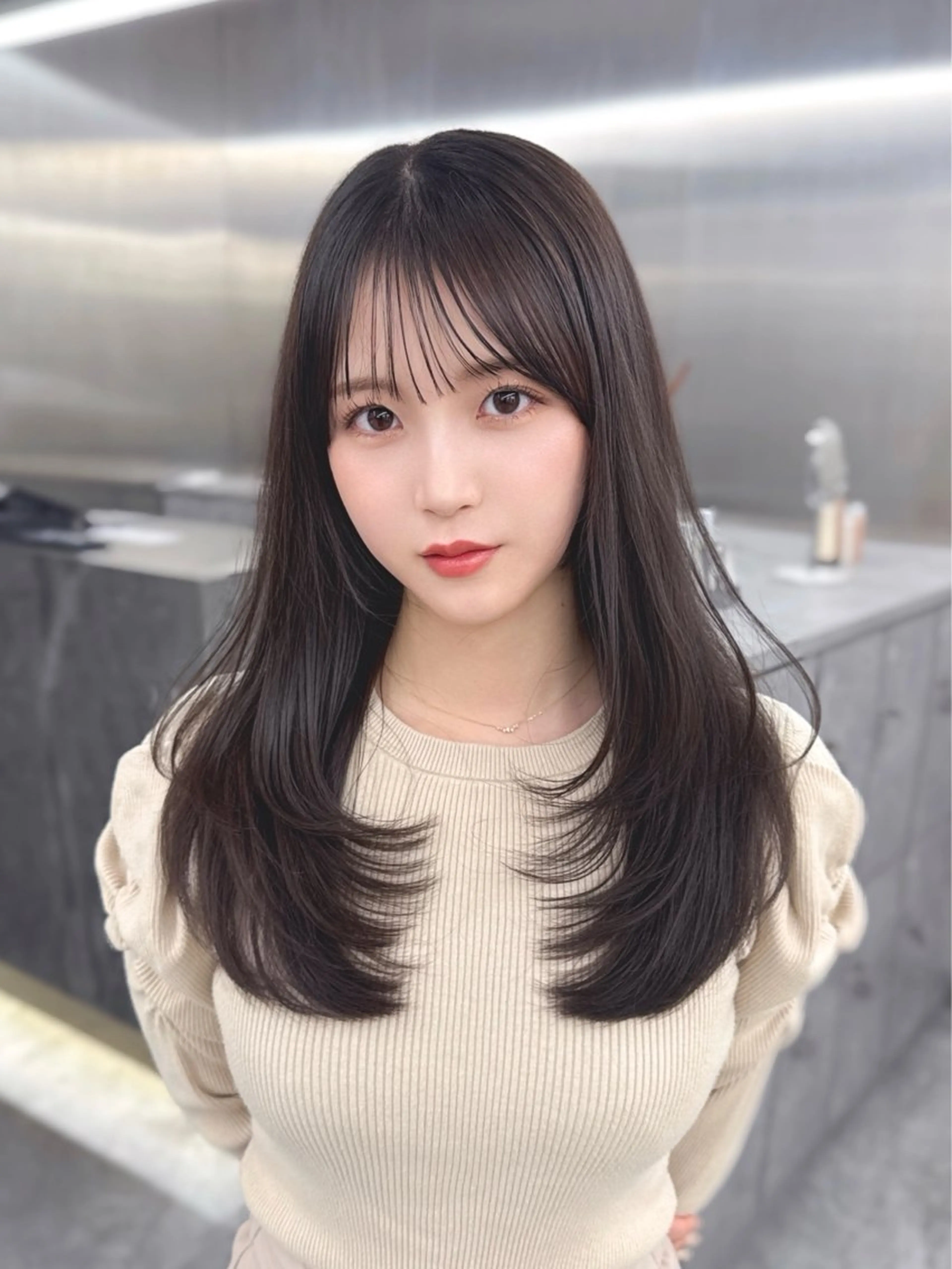 ロング カラー MAEUL luna所属・前髪顔周り/レイヤー 韓国/桔川恒のヘアスタイル