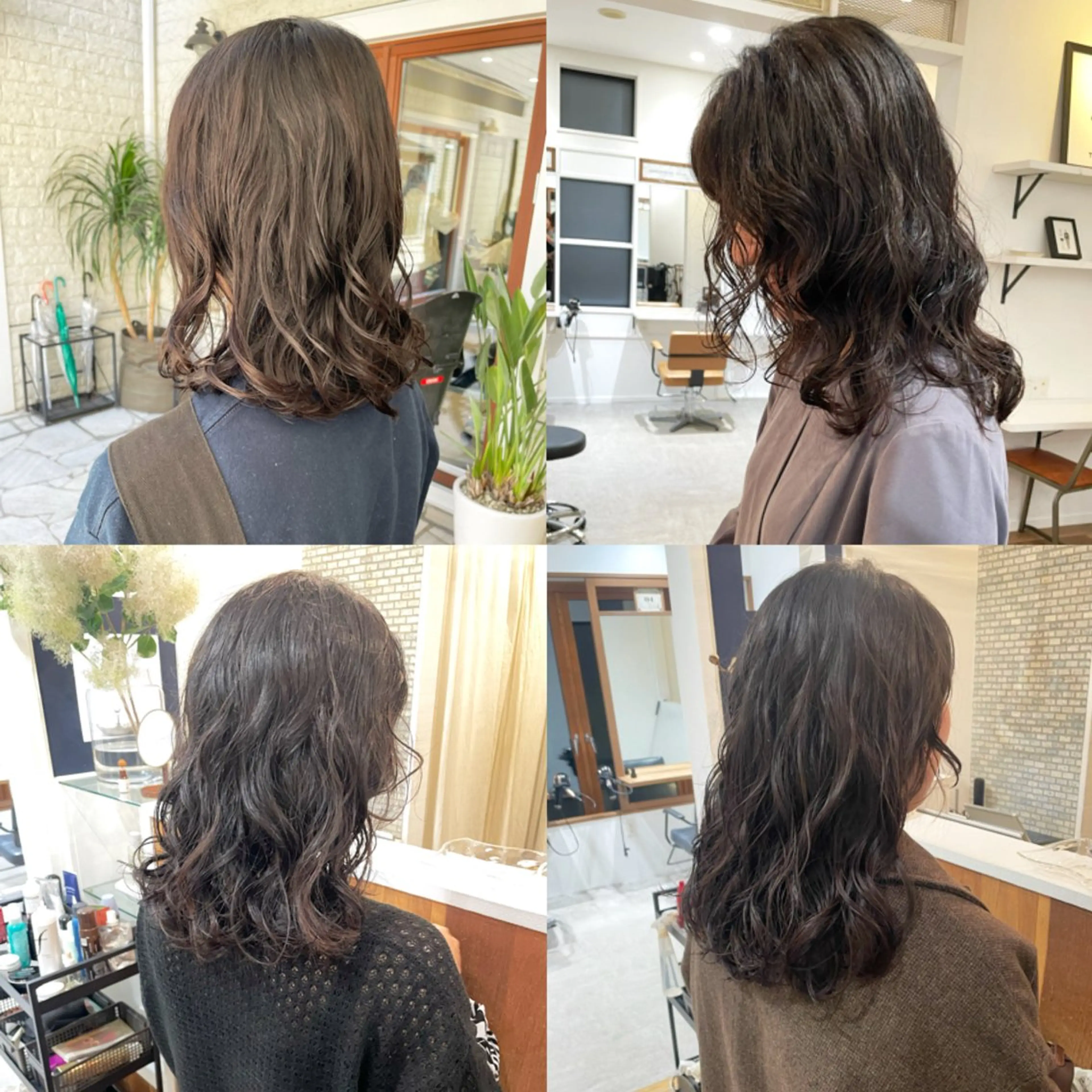 ミディアム カラー パーマ ヘアアレンジ ミディアムパーマ カット パーマ トリートメント 髪質改善ストレート✨ パーマヘア✨YUKIのヘアスタイル