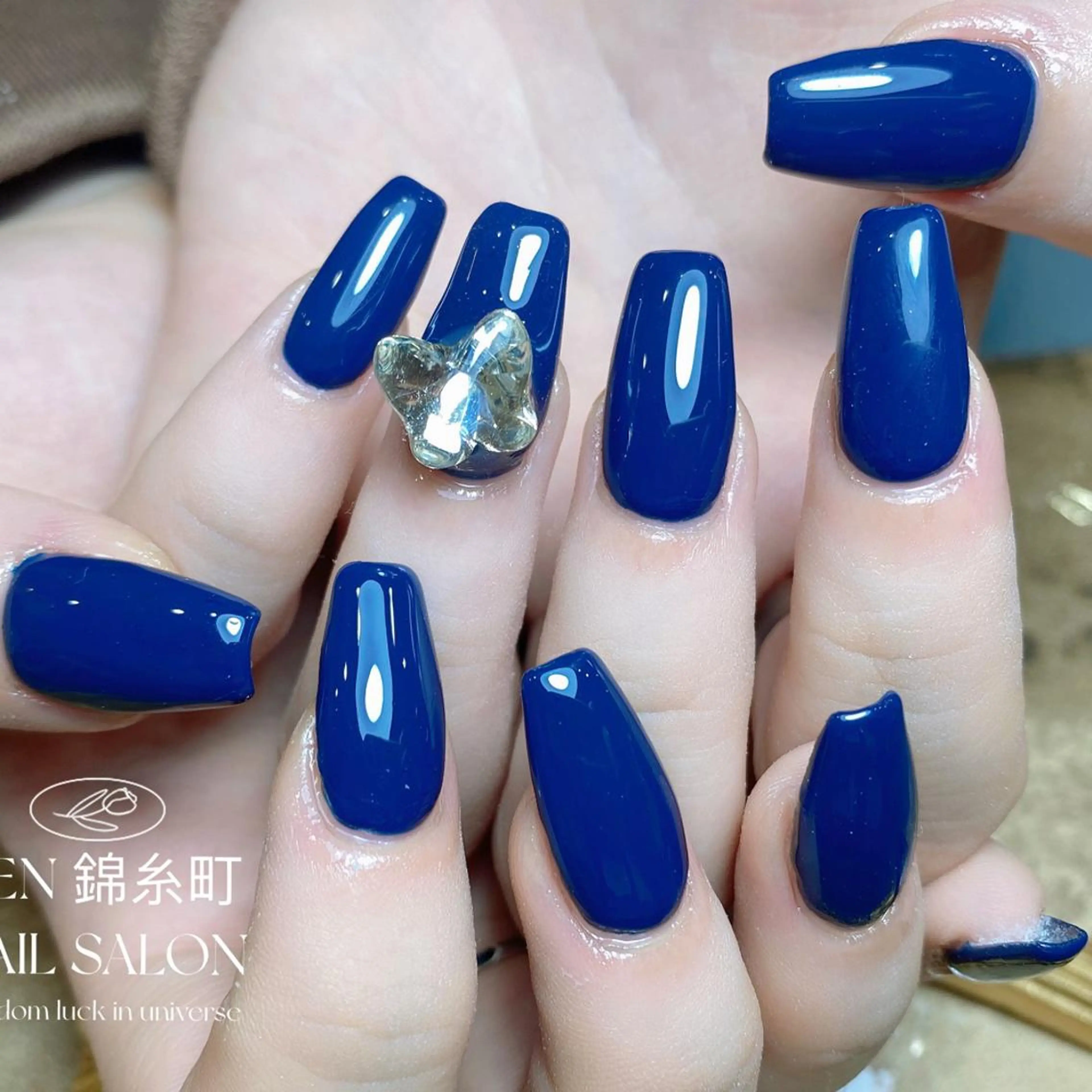 ネイル ブルー ネイビー ハンドネイル Lien  _リエン リエンのネイルデザイン