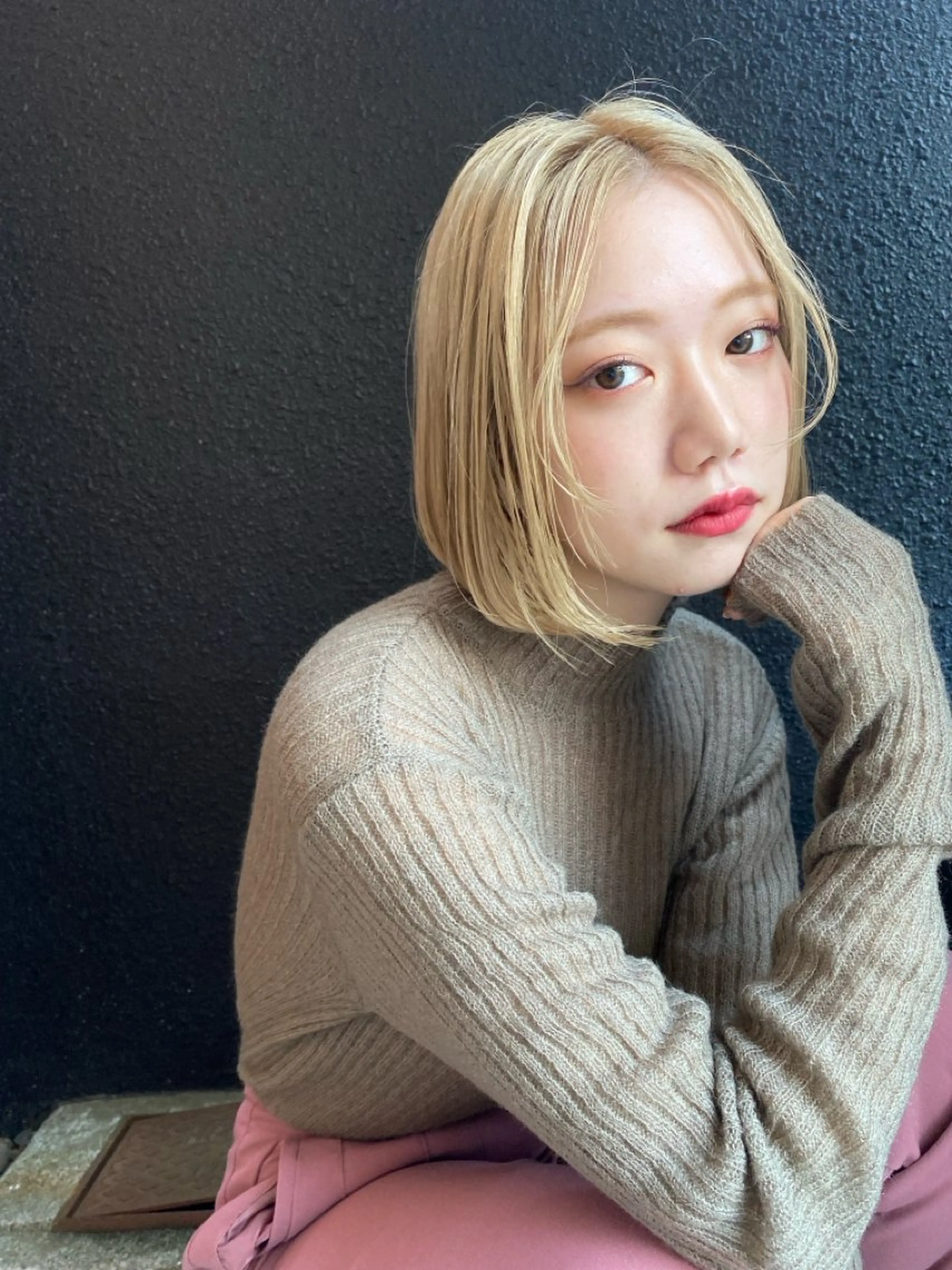 ミディアム ヘアカラー トリートメント メンズ/ハイトーン 【yoshiki】のヘアスタイル